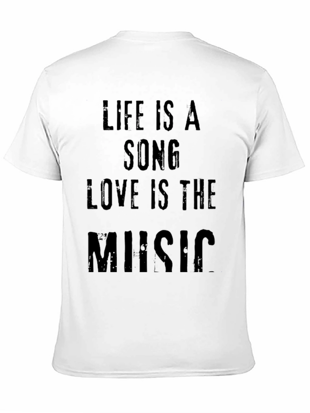 Life Is A Song Mens Black Graphic Tee