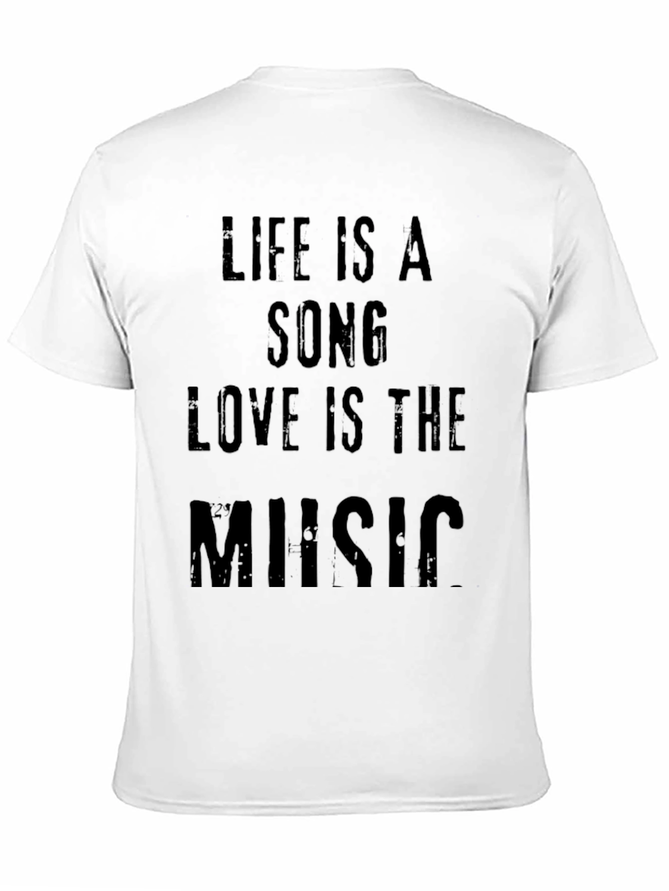 Life Is A Song Mens Black Graphic Tee
