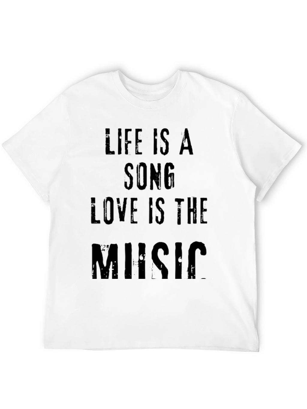 Life Is A Song Mens Black Graphic Tee