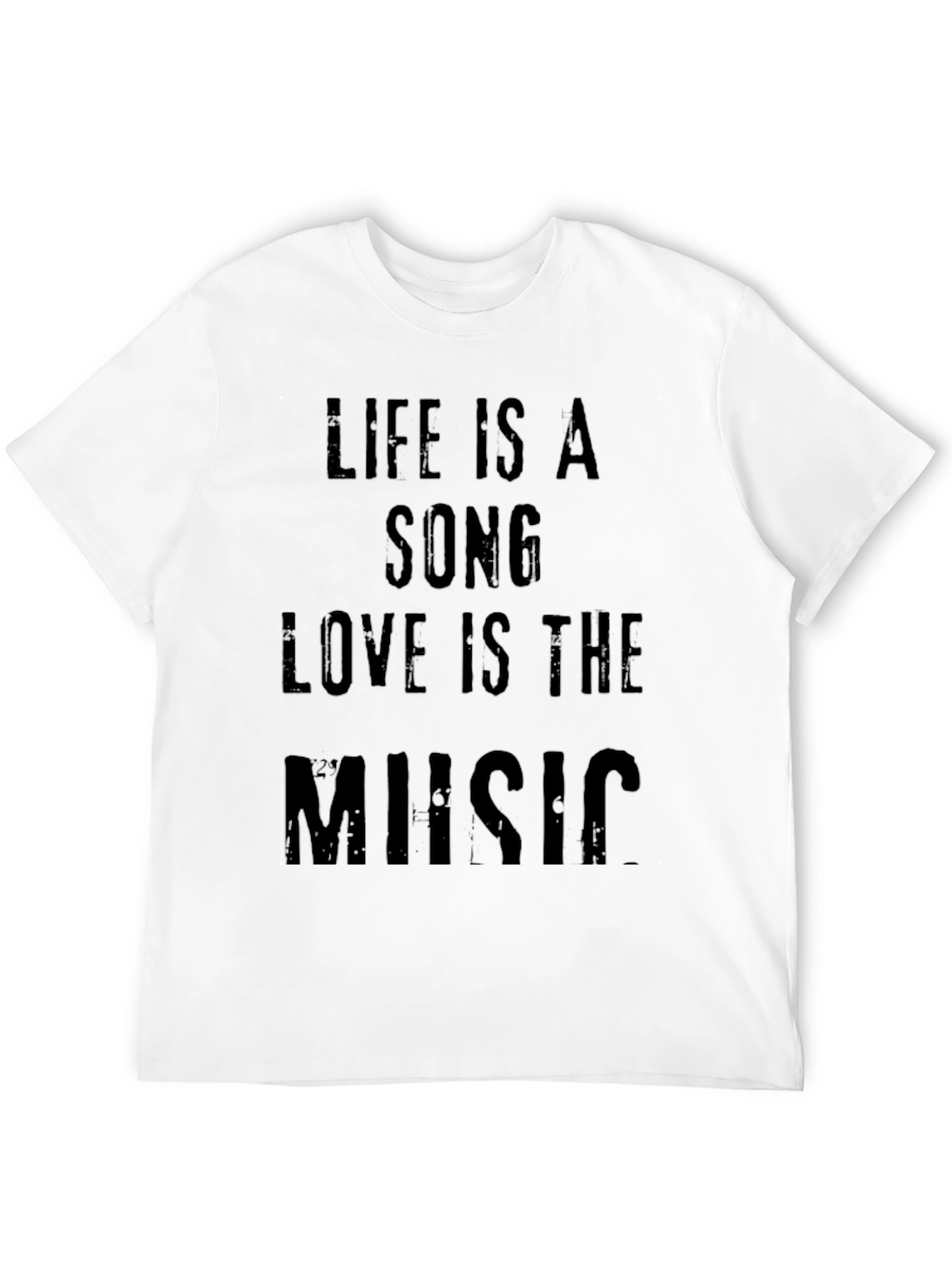 Life Is A Song Mens Black Graphic Tee