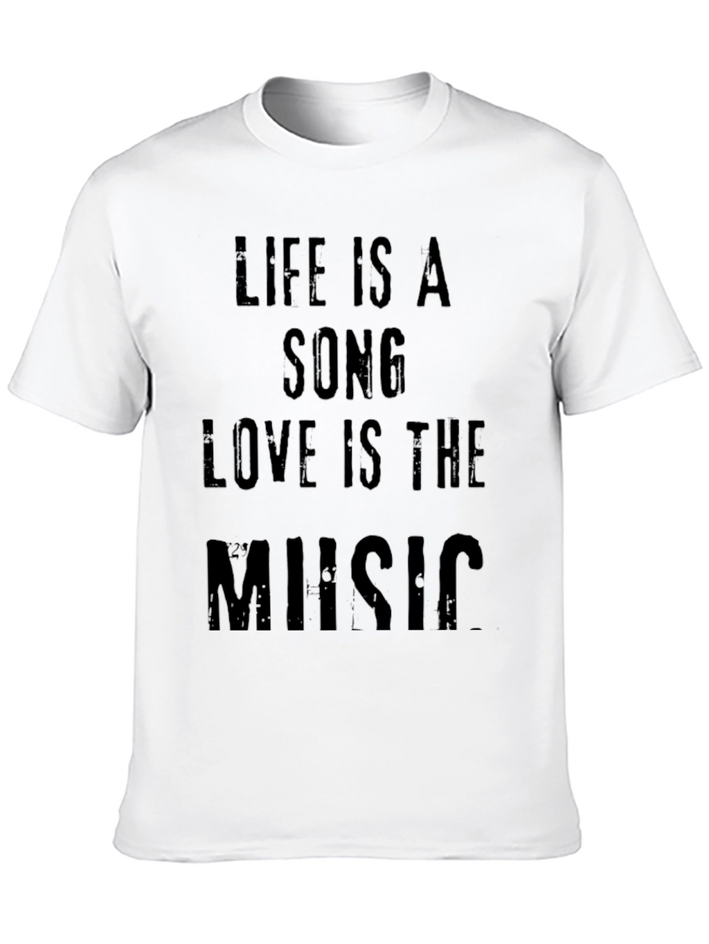 Life Is A Song Mens Black Graphic Tee