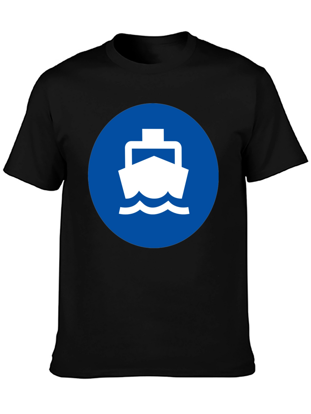 Ferry Boat Graphic Tee - Nautical Blue Circle Design