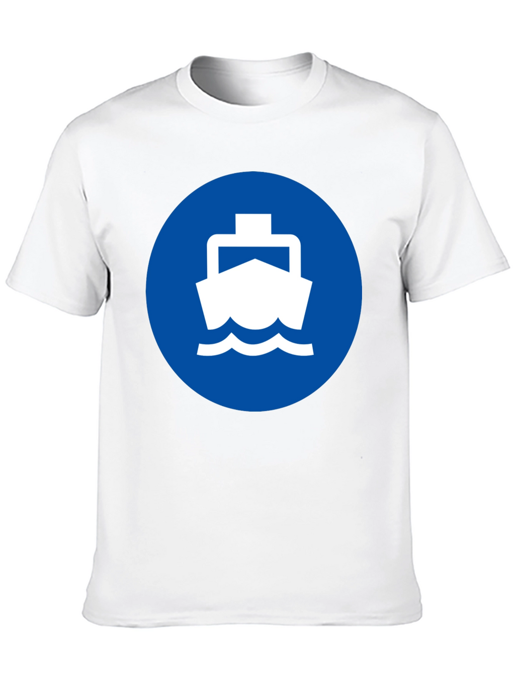 Ferry Boat Graphic Tee - Nautical Blue Circle Design