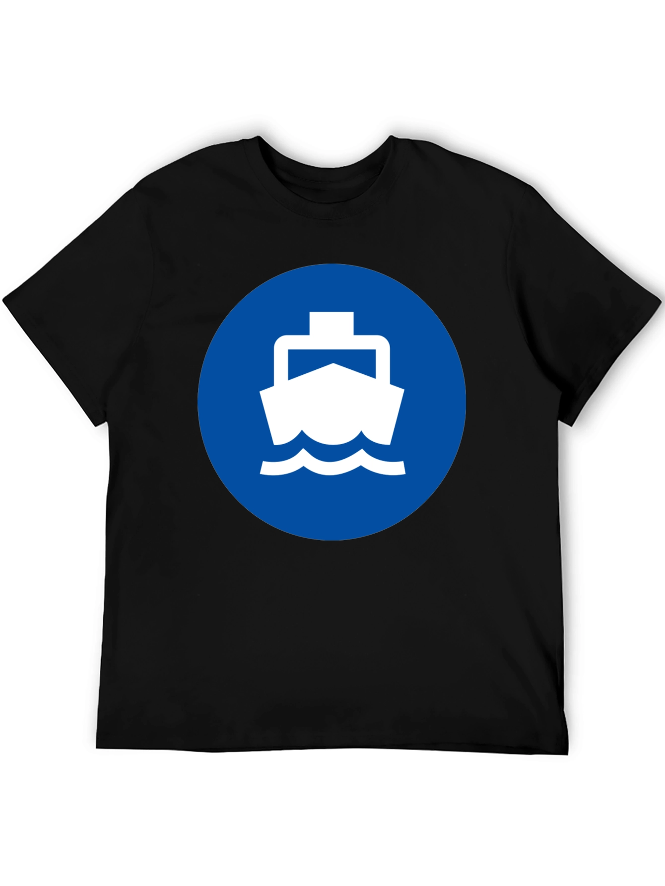 Ferry Boat Graphic Tee - Nautical Blue Circle Design