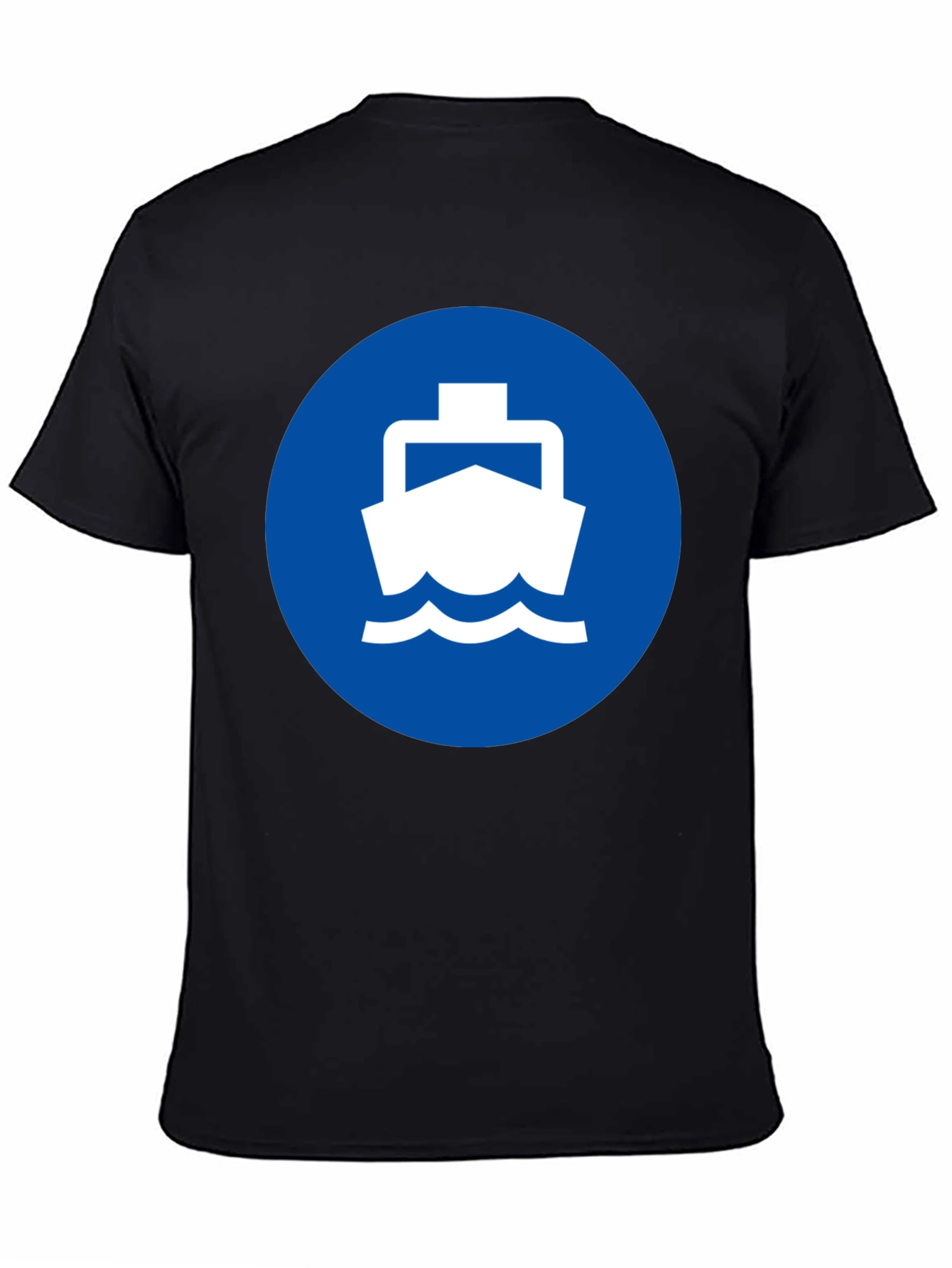 Ferry Boat Graphic Tee - Nautical Blue Circle Design
