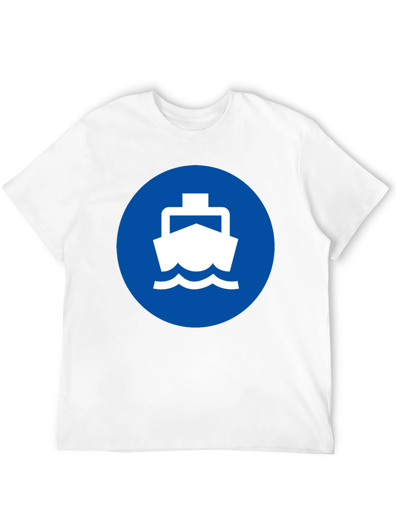 Ferry Boat Graphic Tee - Nautical Blue Circle Design