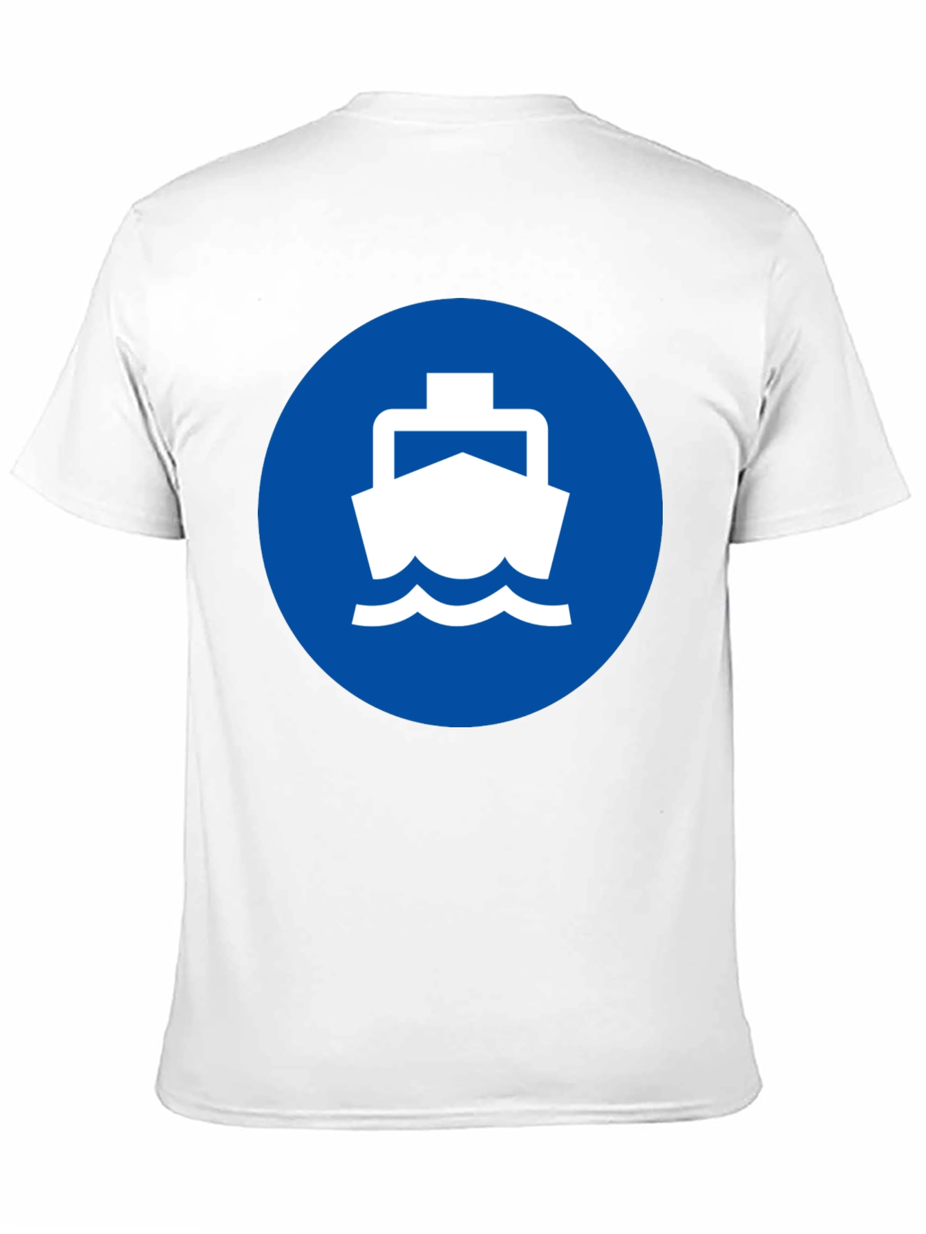 Ferry Boat Graphic Tee - Nautical Blue Circle Design