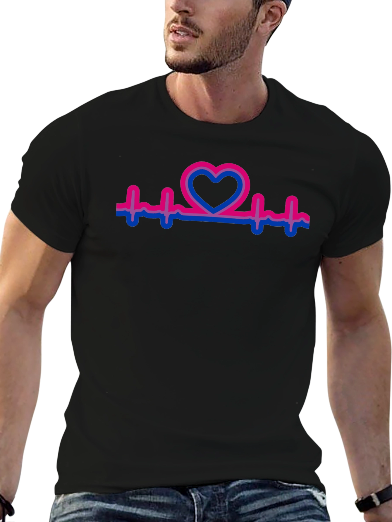 Bi Heartbeat Pride T-Shirt