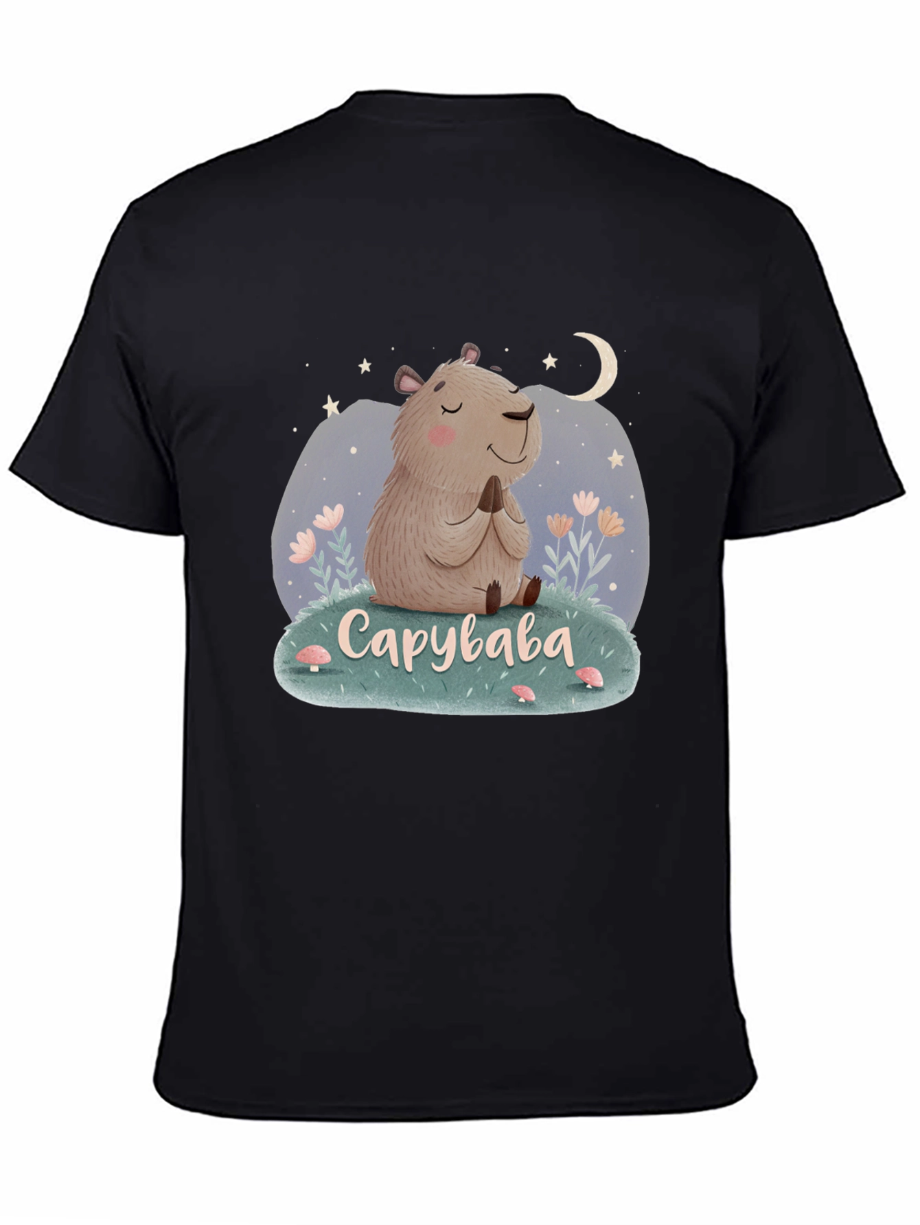 Cute Capybara Meditation T-Shirt - Relaxed Fit