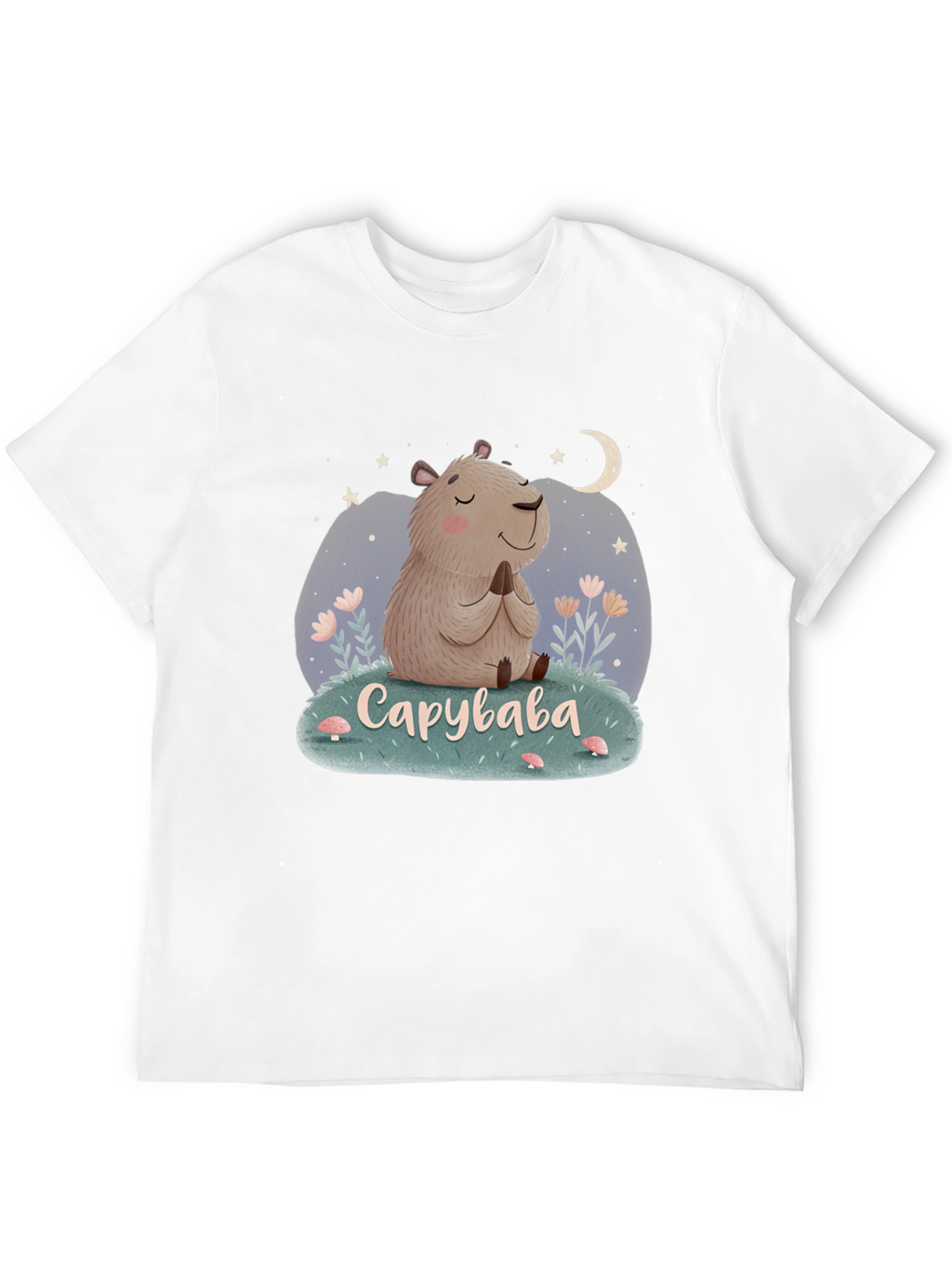 Cute Capybara Meditation T-Shirt - Relaxed Fit