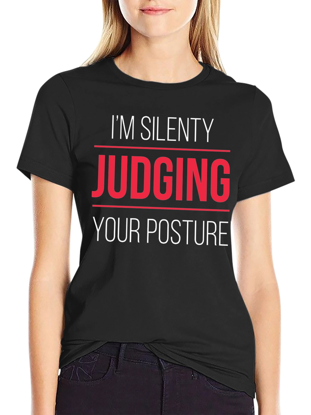 Silent Posture Judge Graphic Tee - Black