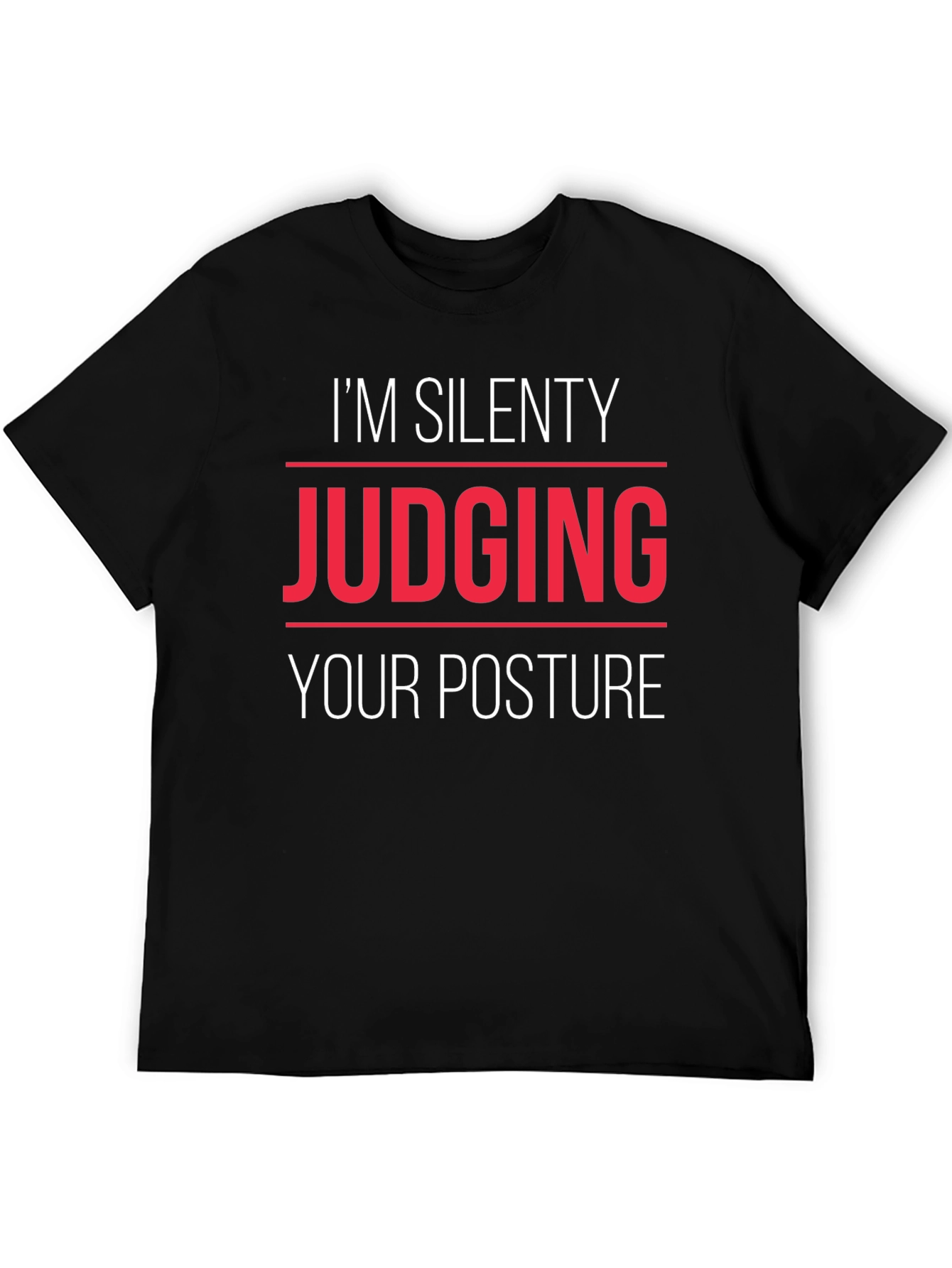 Silent Posture Judge Graphic Tee - Black