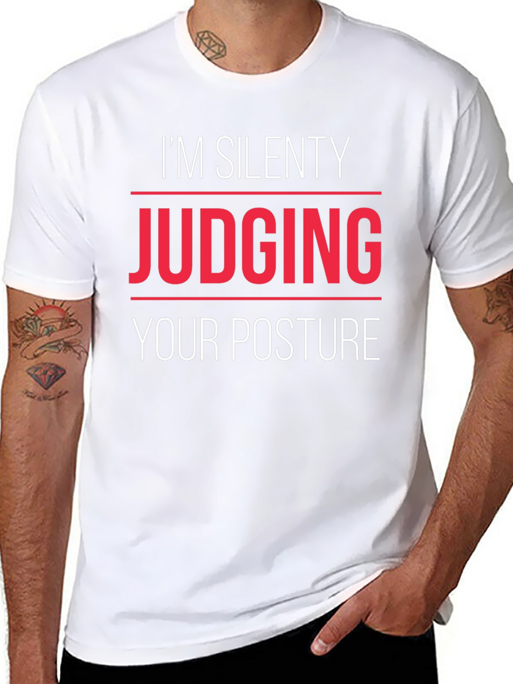Silent Posture Judge Graphic Tee - Black