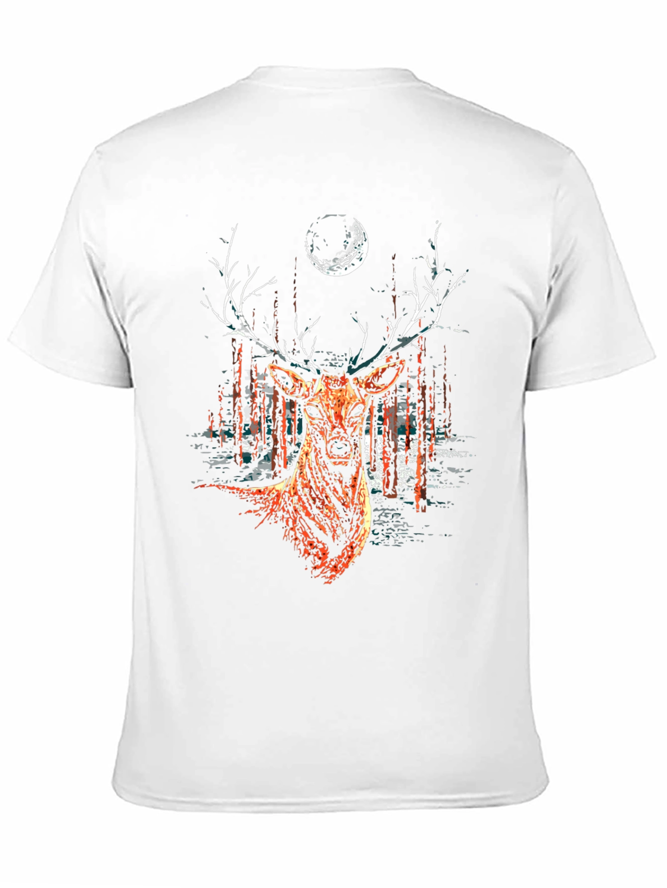 Deer & Moon Graphic Tee - Mens Black T-Shirt