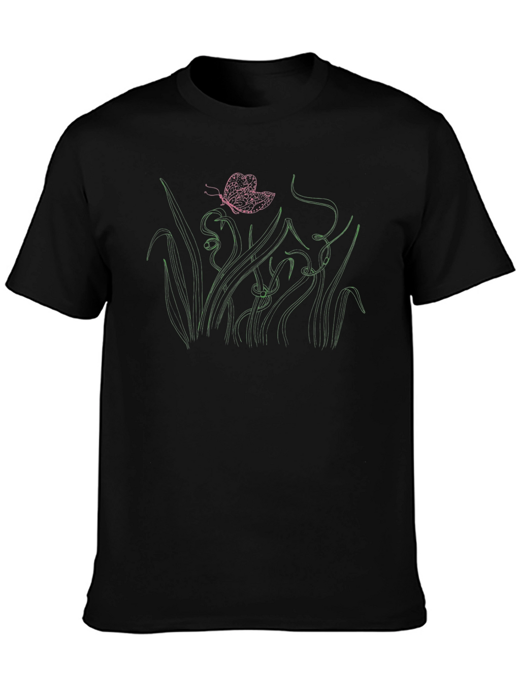 Butterfly Meadow Graphic Tee - Black
