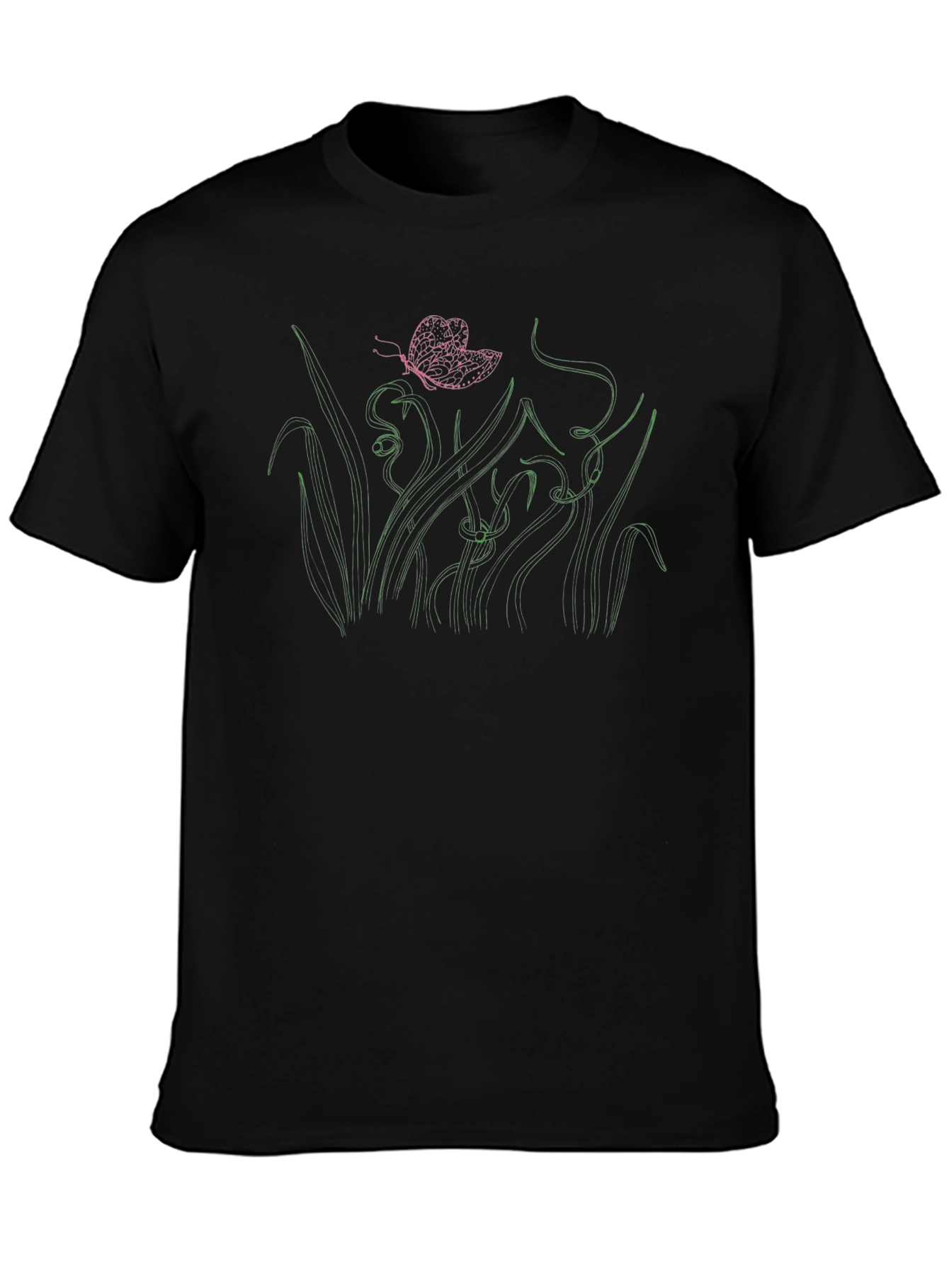 Butterfly Meadow Graphic Tee - Black