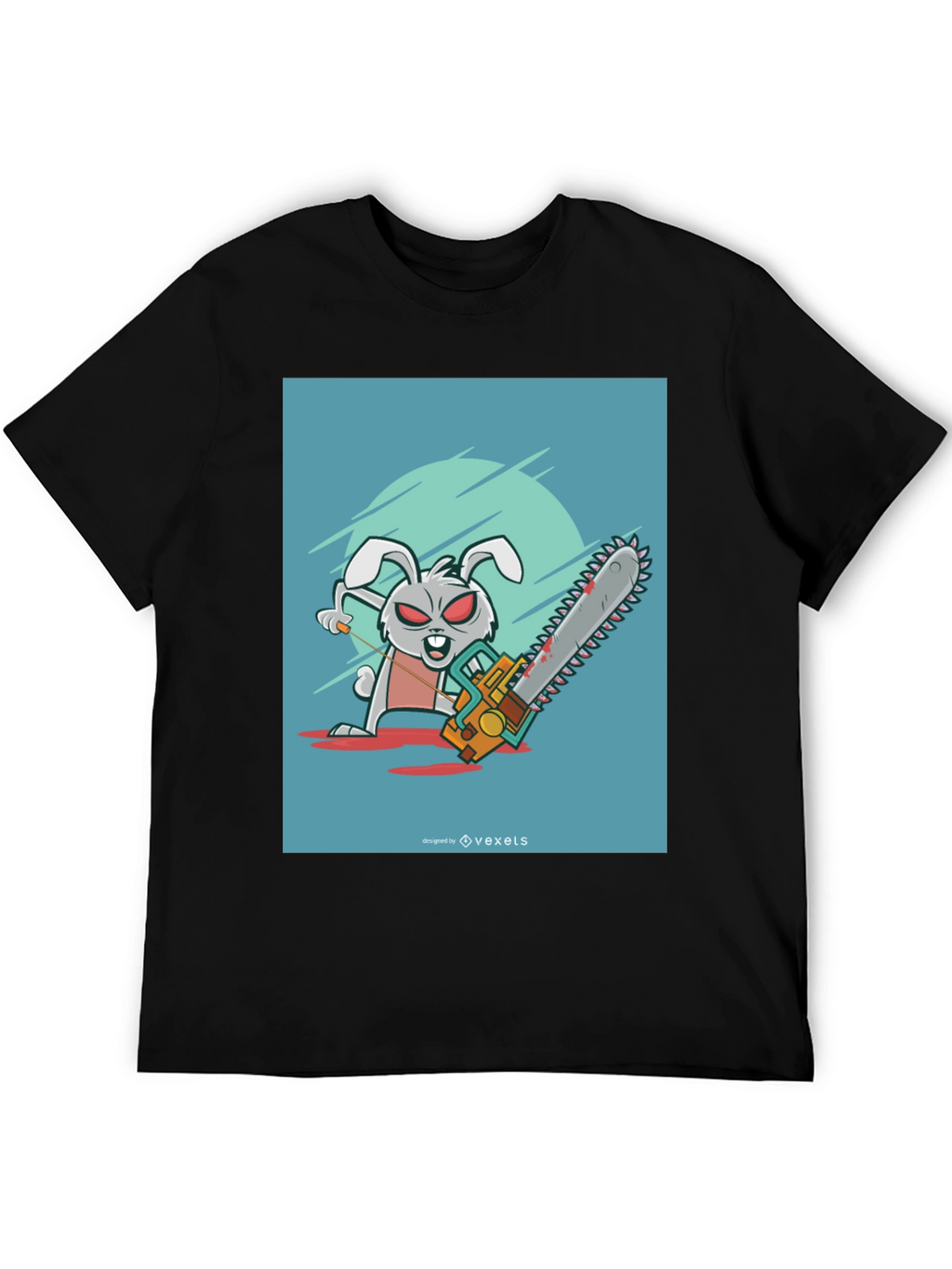 Evil Bunny Chainsaw T-Shirt - Graphic Tee