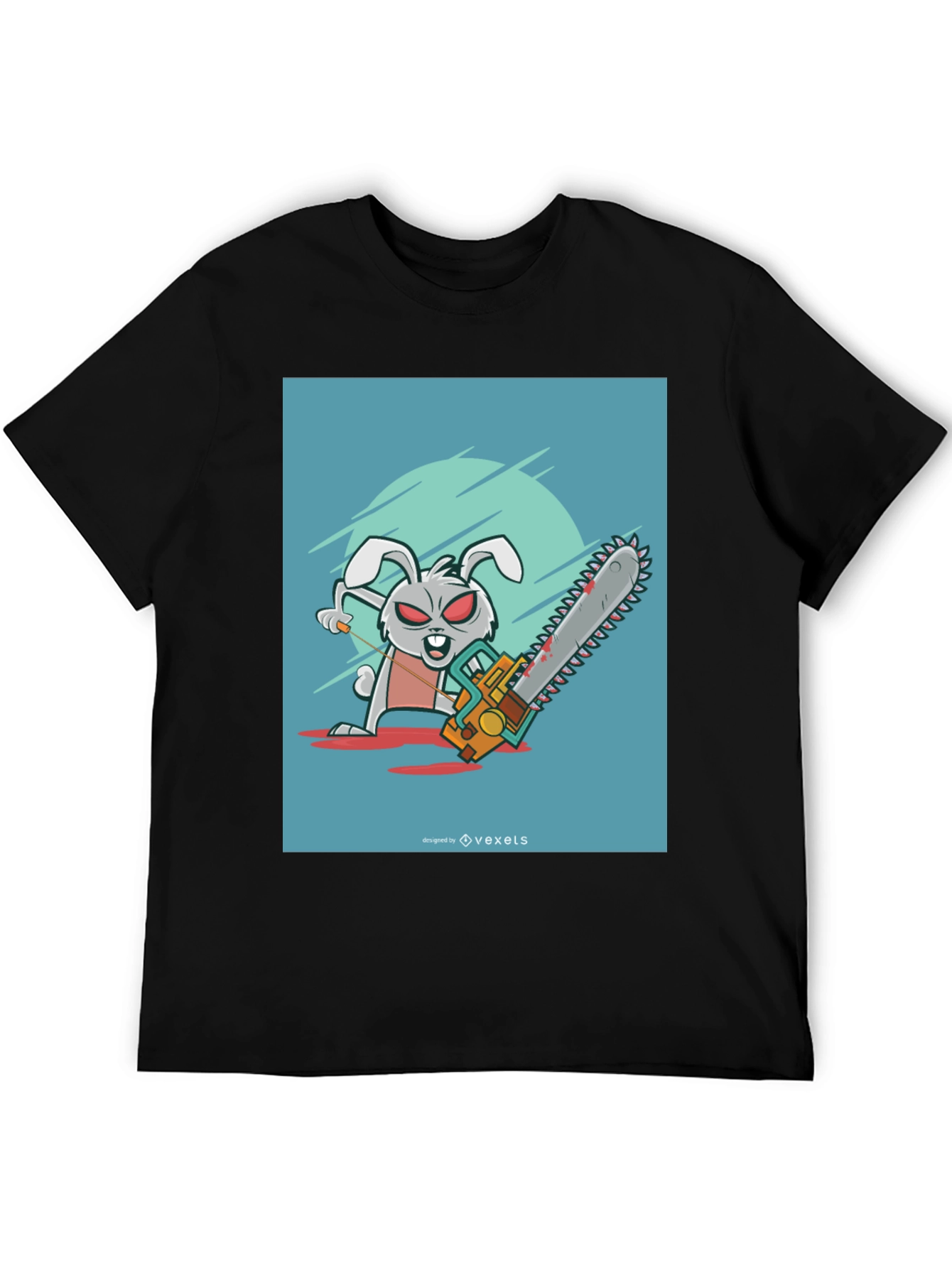 Evil Bunny Chainsaw T-Shirt - Graphic Tee