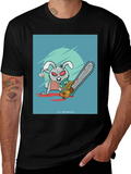 Evil Bunny Chainsaw T-Shirt - Graphic Tee
