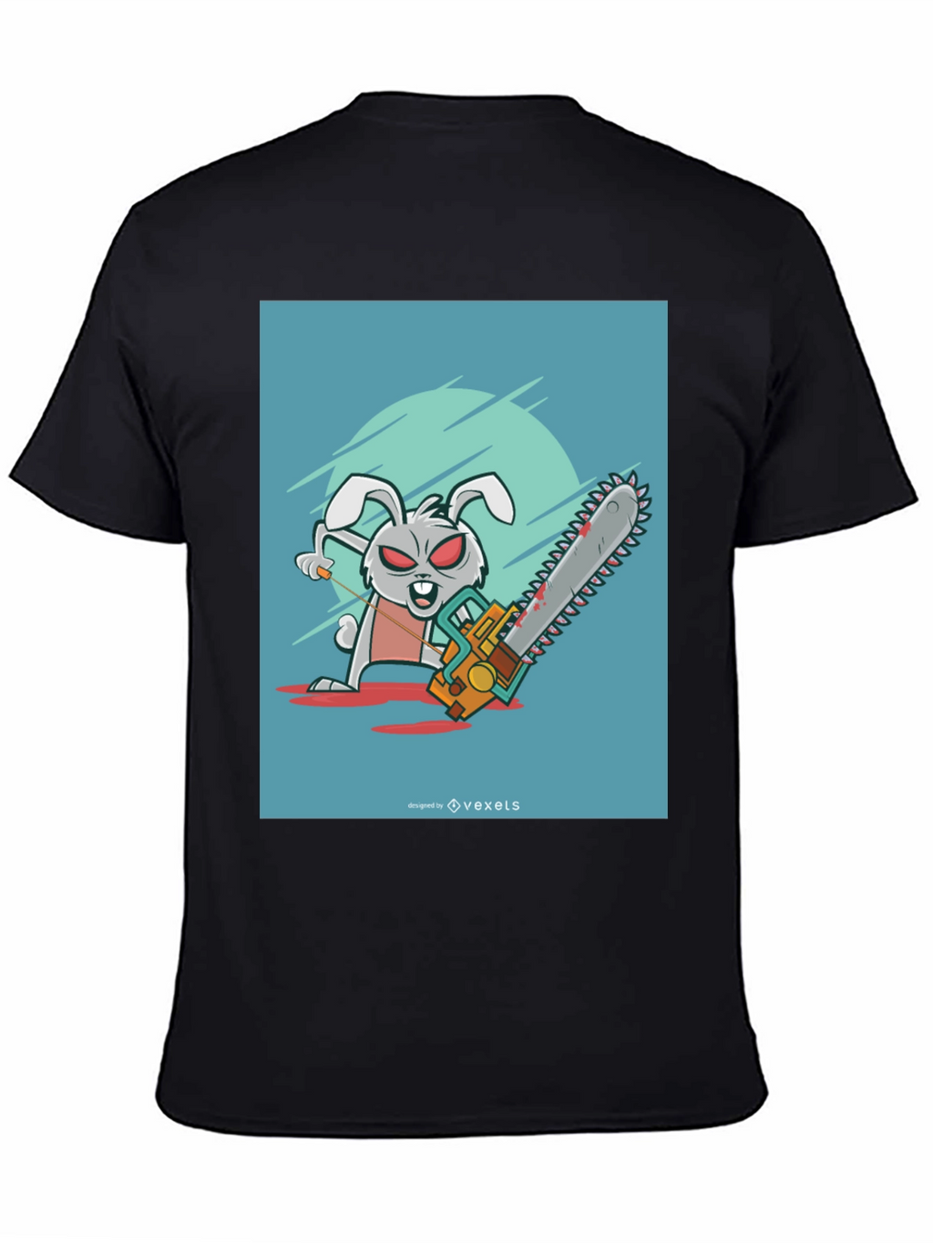 Evil Bunny Chainsaw T-Shirt - Graphic Tee