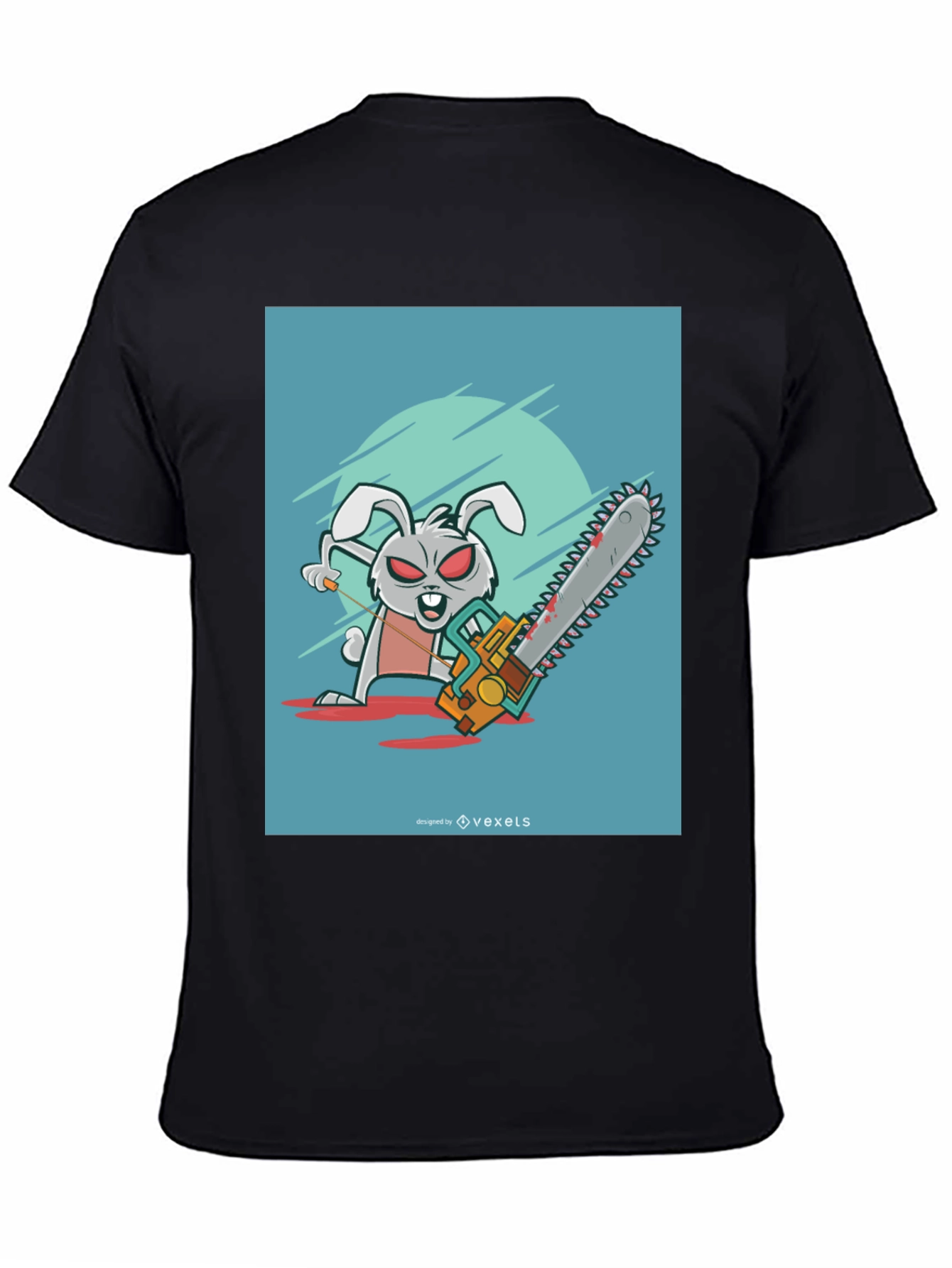 Evil Bunny Chainsaw T-Shirt - Graphic Tee