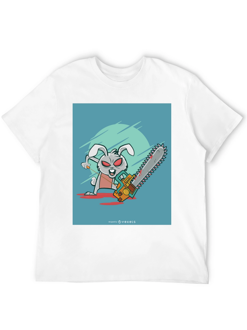 Evil Bunny Chainsaw T-Shirt - Graphic Tee