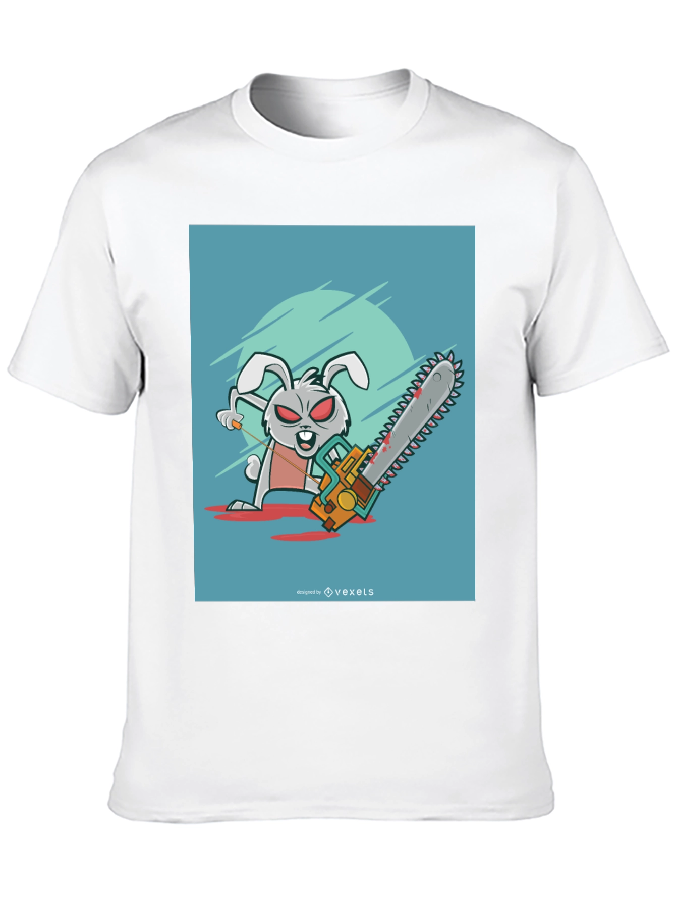 Evil Bunny Chainsaw T-Shirt - Graphic Tee