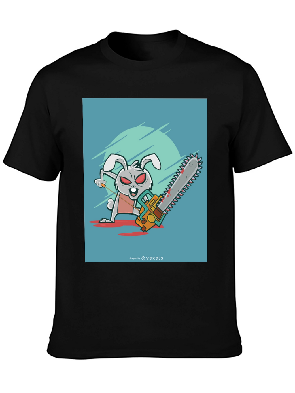 Evil Bunny Chainsaw T-Shirt - Graphic Tee