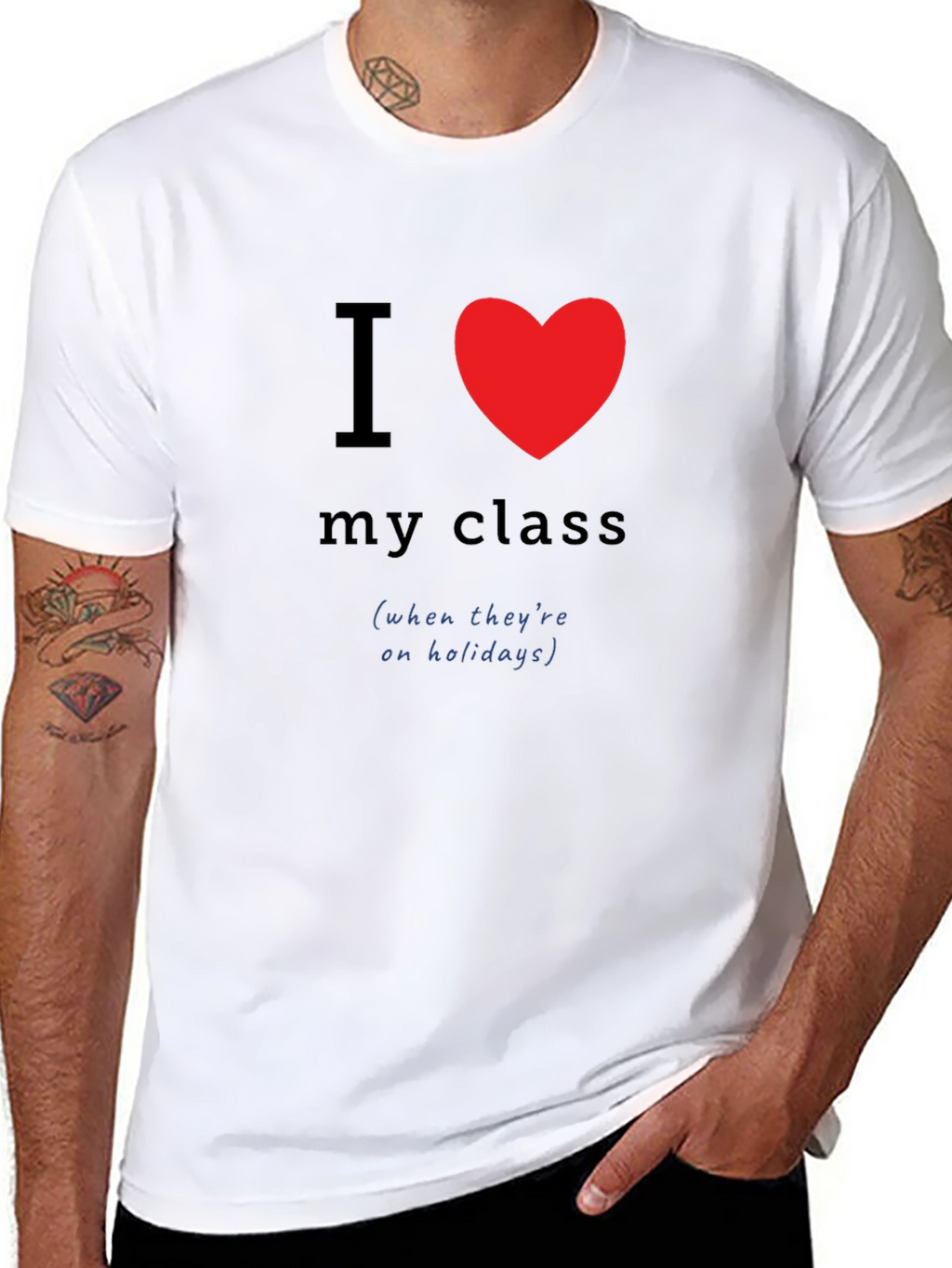 I Heart My Class Teacher Humor Tee