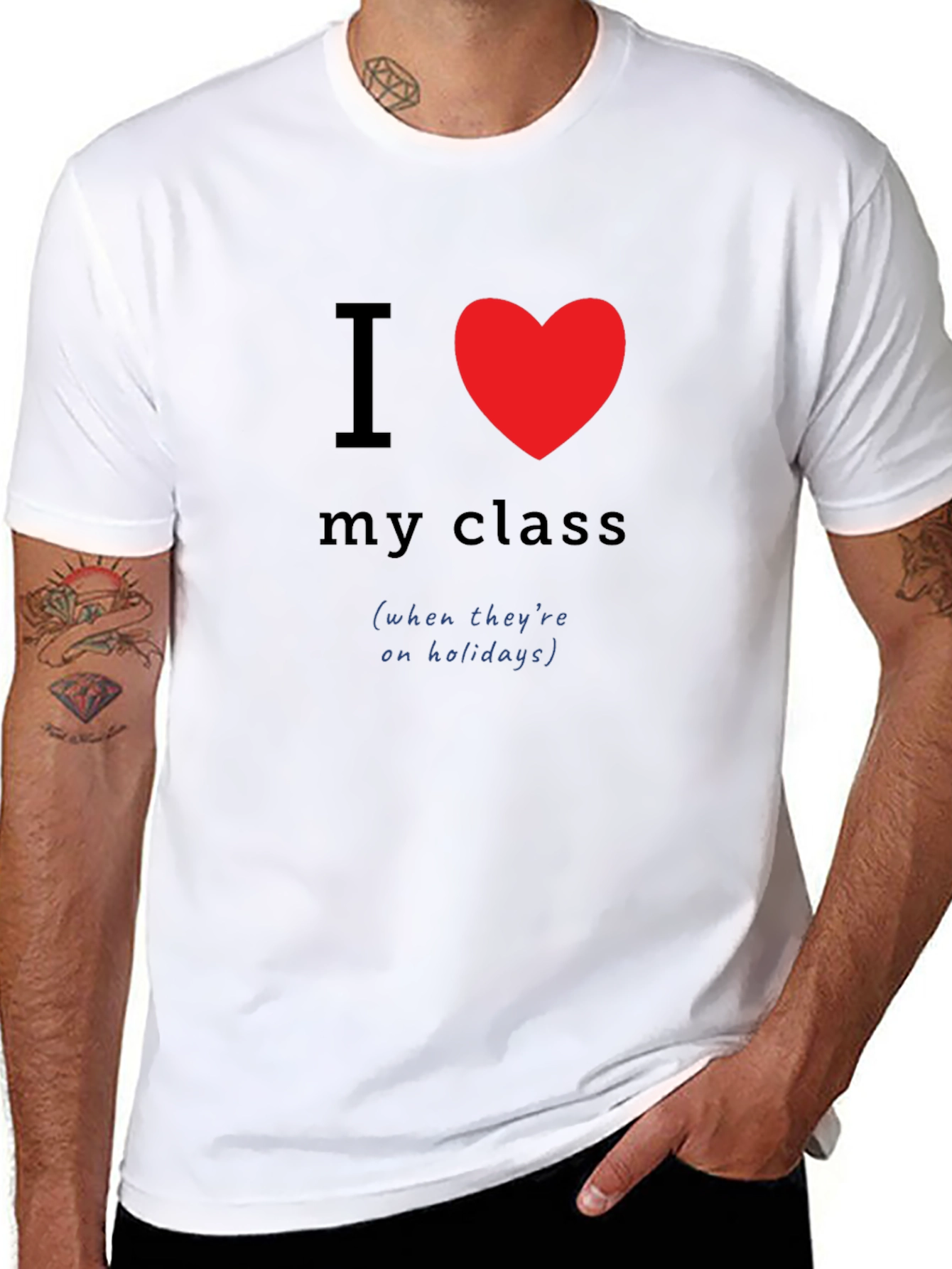 I Heart My Class Teacher Humor Tee