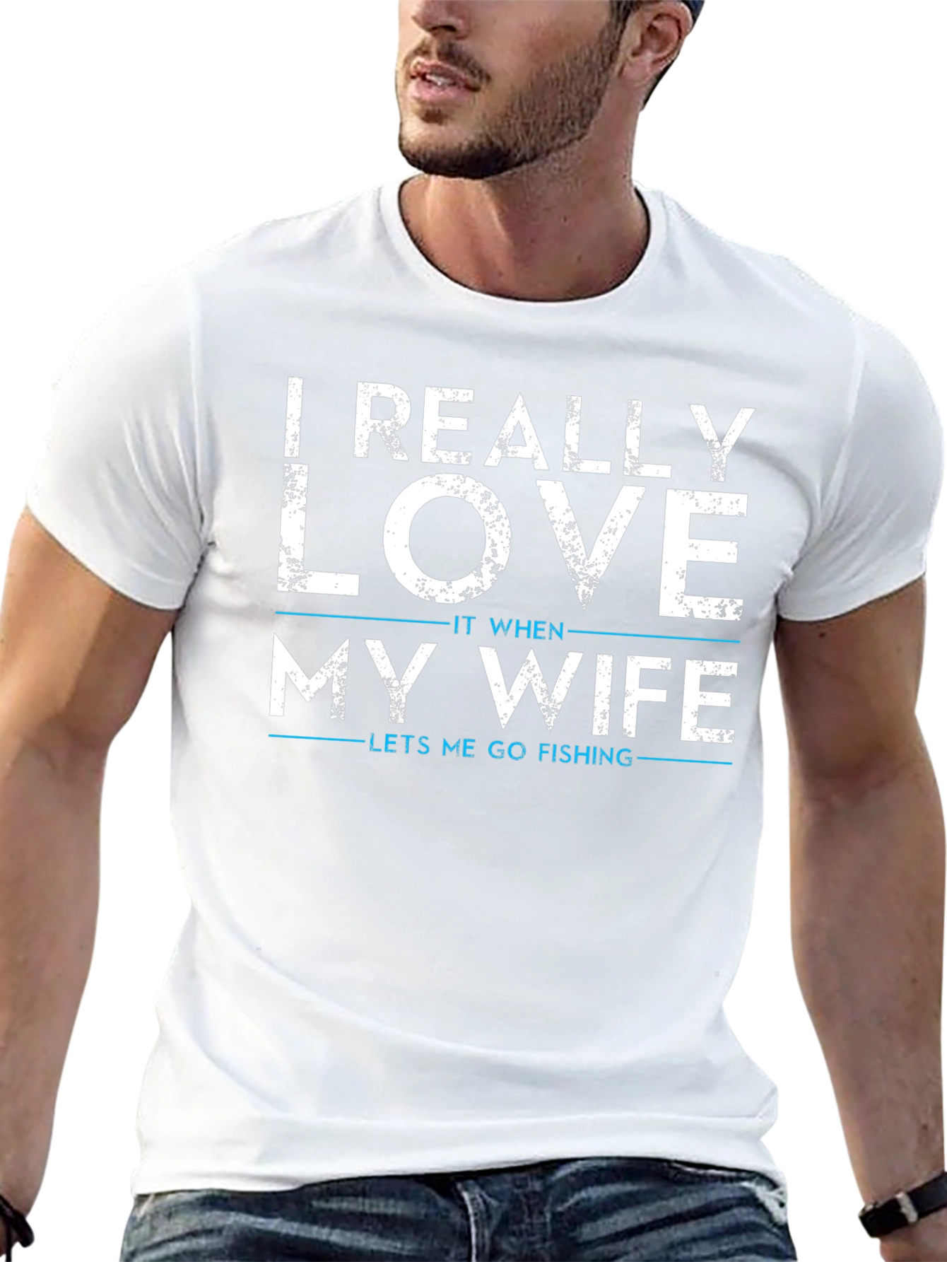 Funny Fishing T-Shirt: I Really Love My Wife