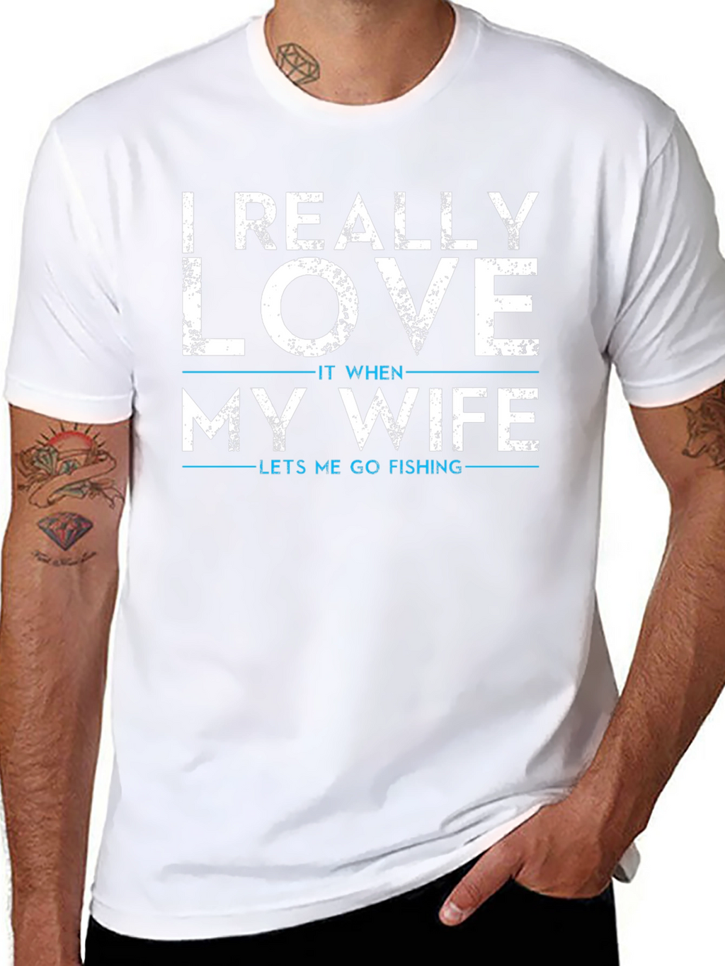 Funny Fishing T-Shirt: I Really Love My Wife