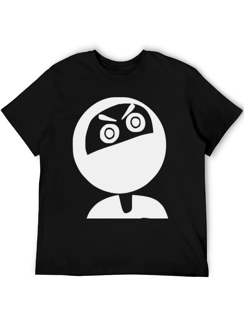 Ninja Cartoon Graphic Black T-Shirt