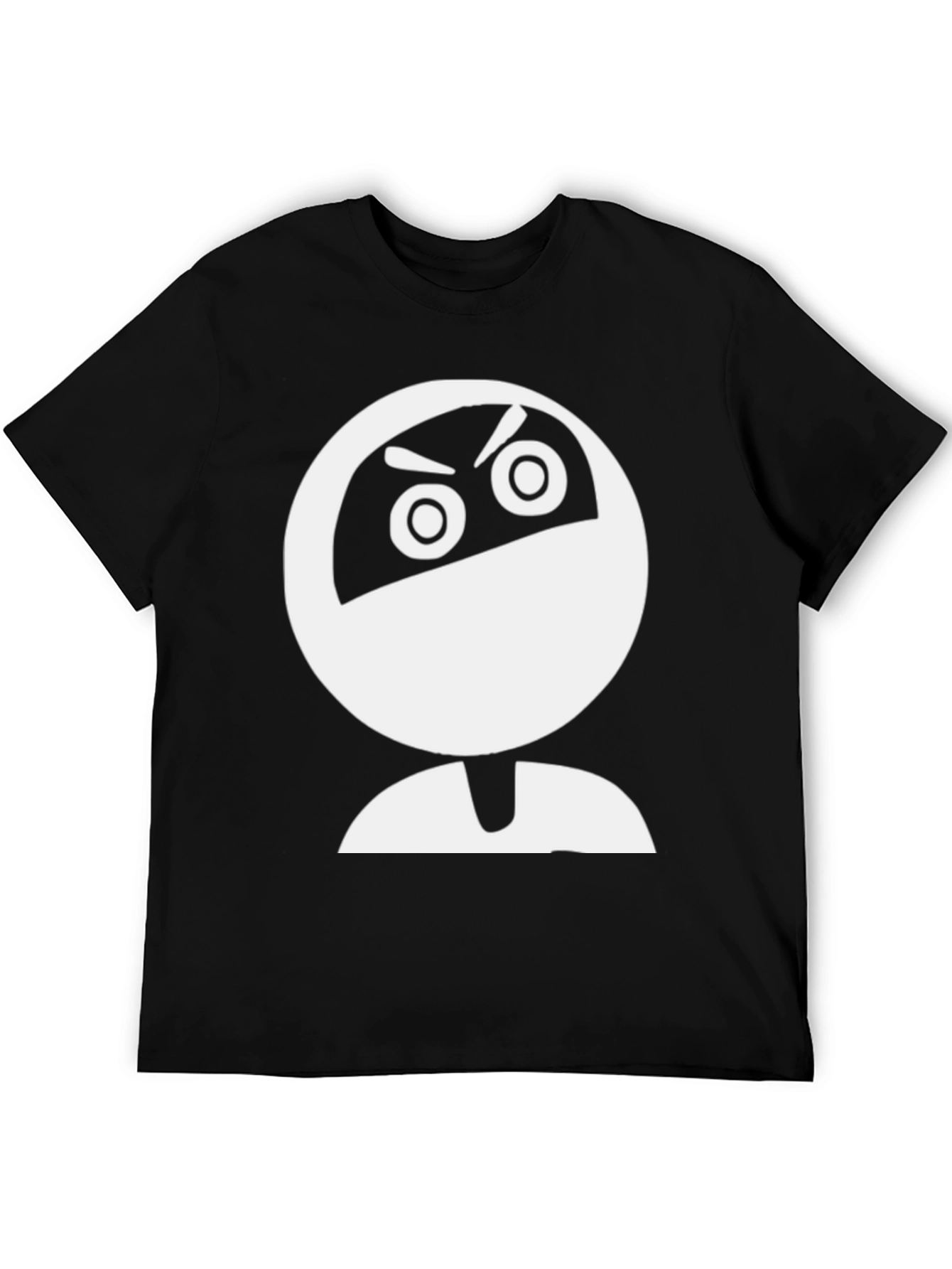 Ninja Cartoon Graphic Black T-Shirt