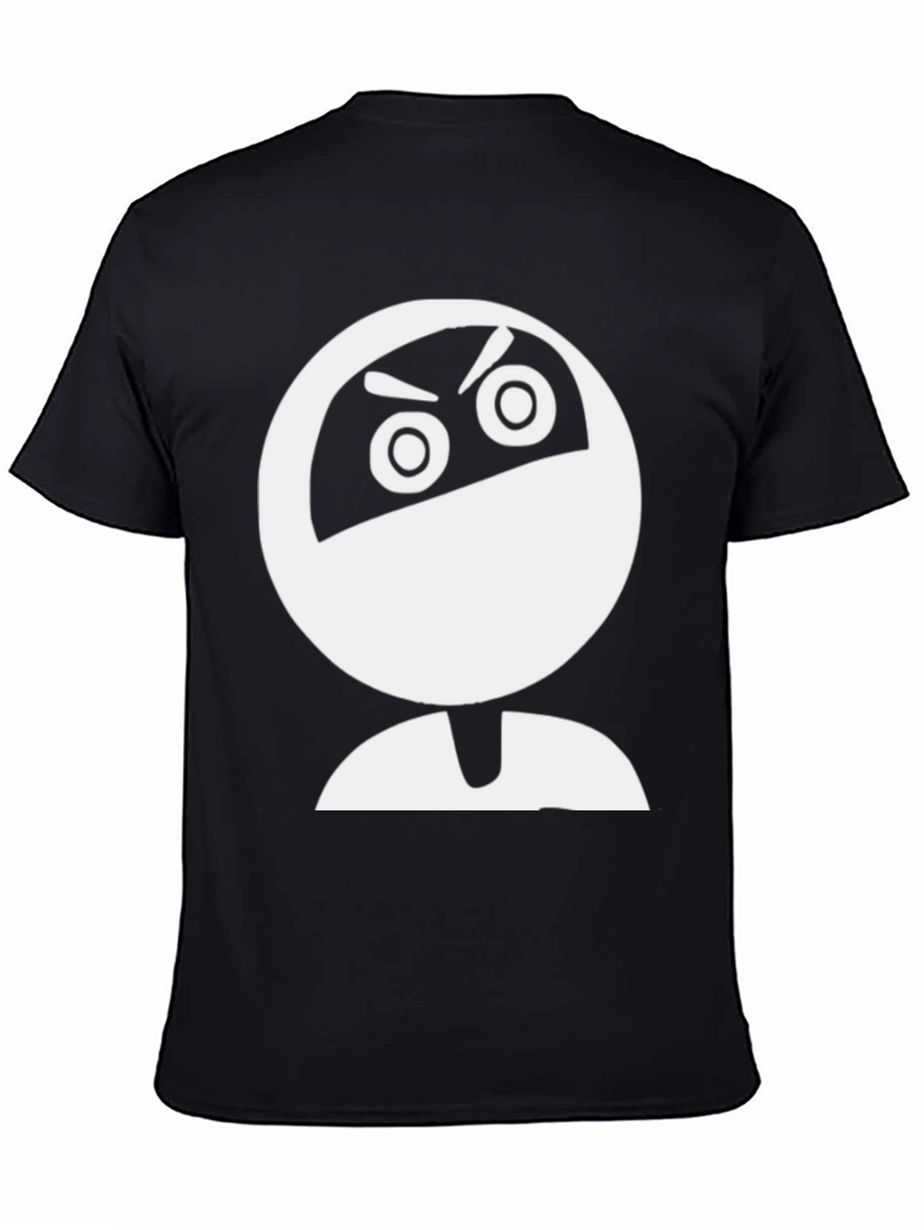 Ninja Cartoon Graphic Black T-Shirt