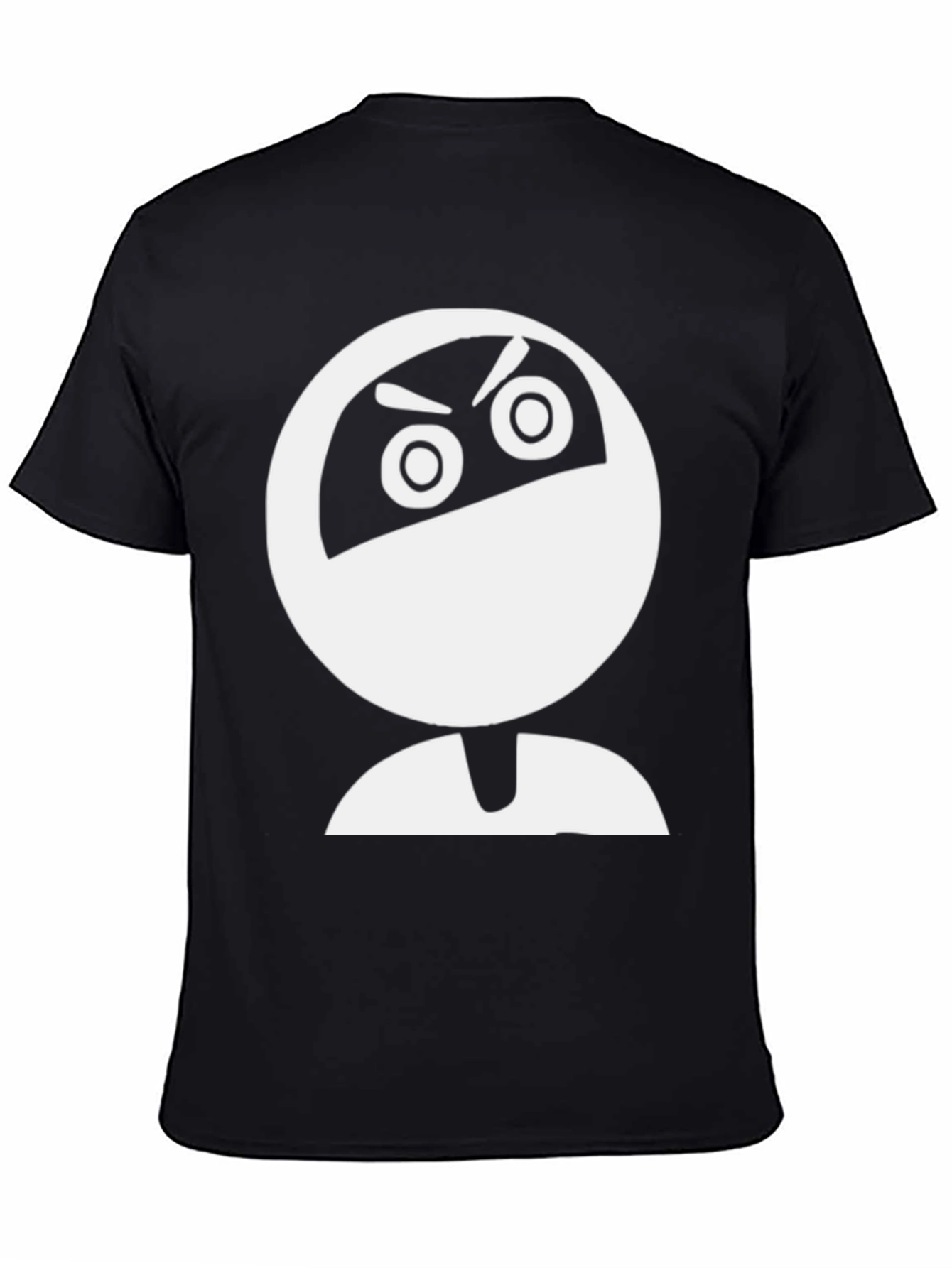 Ninja Cartoon Graphic Black T-Shirt