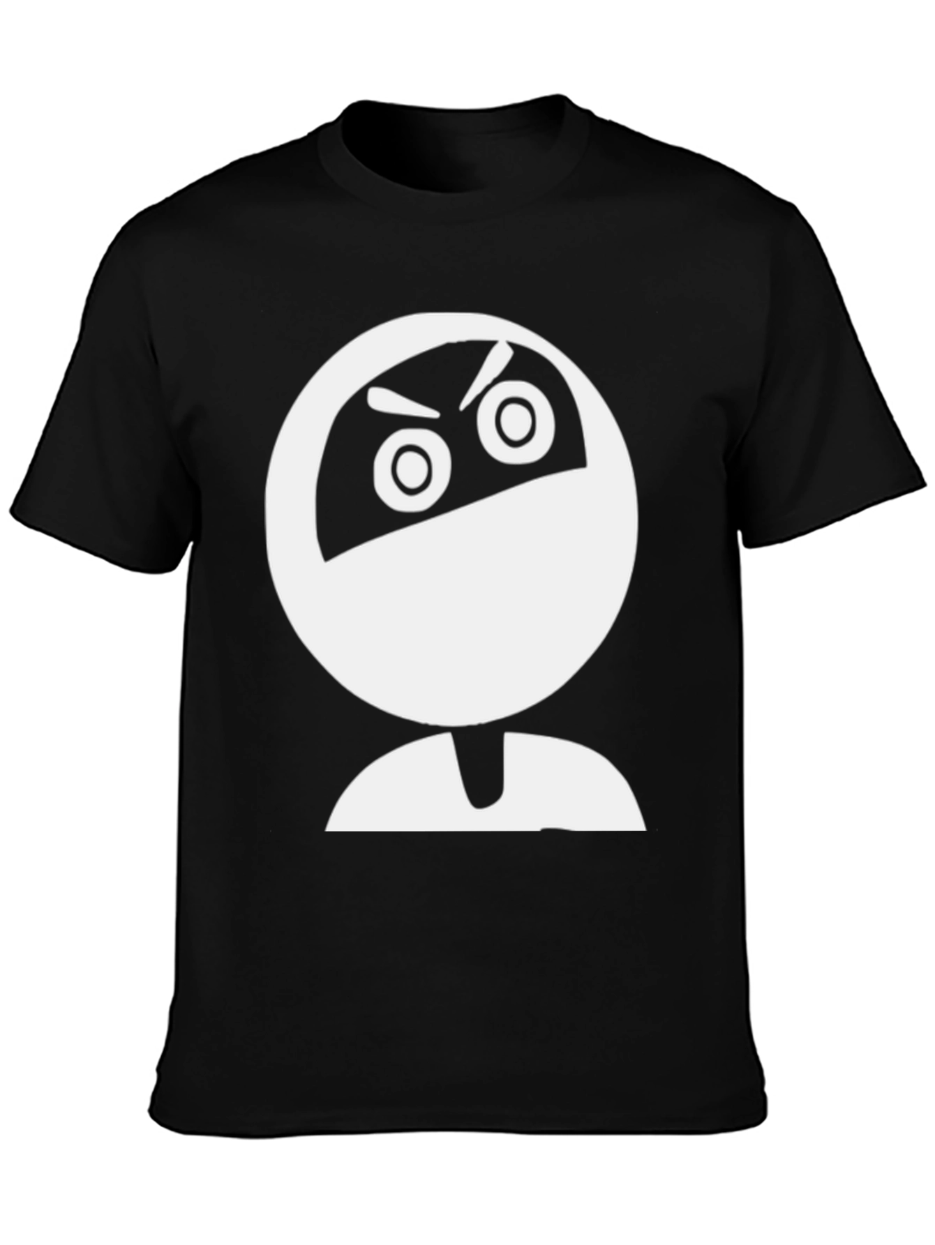Ninja Cartoon Graphic Black T-Shirt