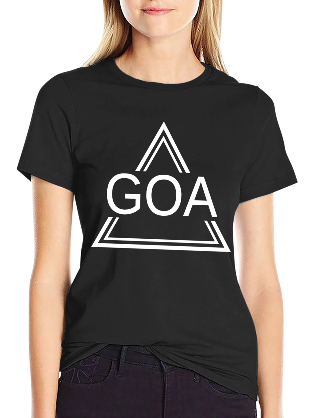 GOA Graphic Print Black T-Shirt - Casual Wear