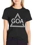GOA Graphic Print Black T-Shirt - Casual Wear