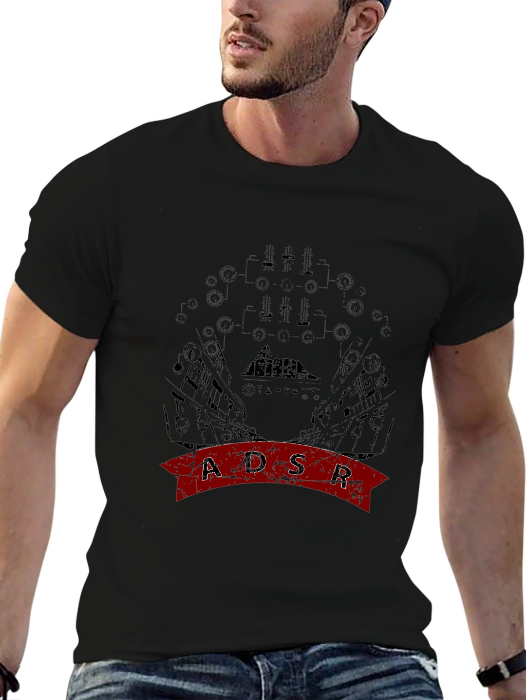 ADSR Graphic Black T-Shirt