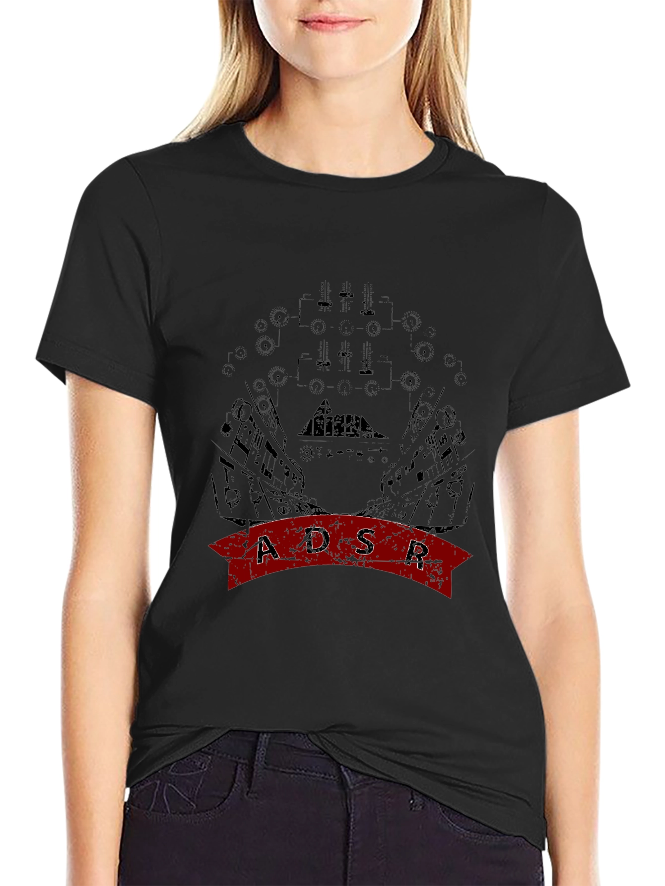 ADSR Graphic Black T-Shirt