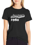Awesome Since 1980 T-Shirt - Black