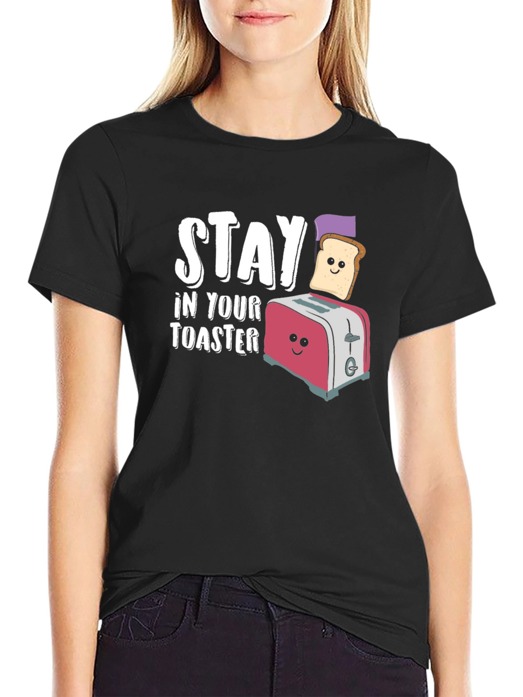 Stay In Your Toaster Funny Graphic T-Shirt
