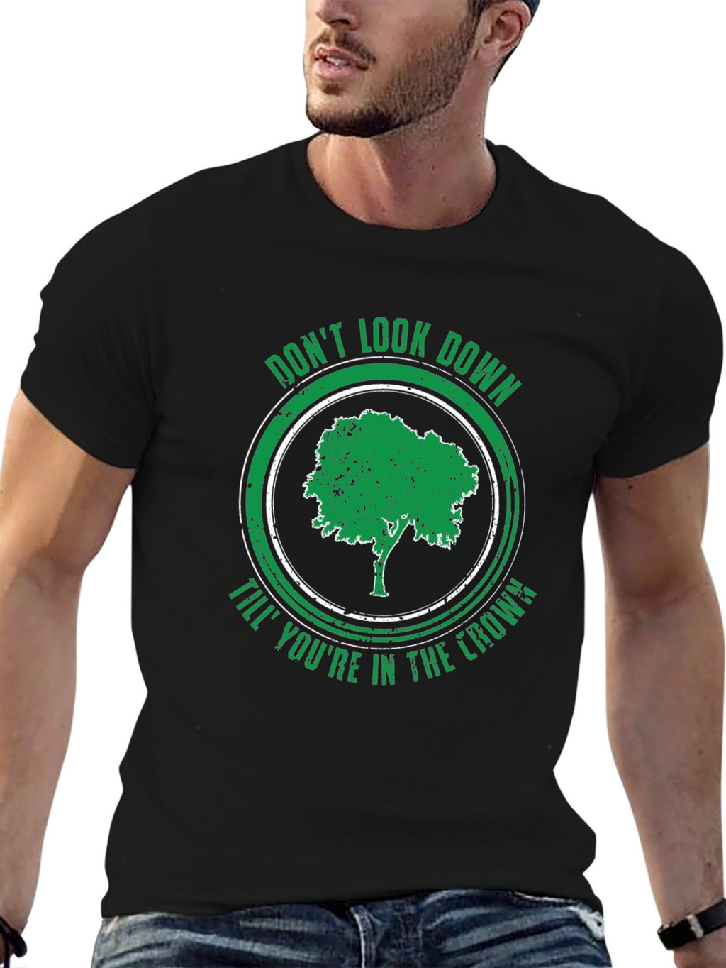 Dont Look Down Tree Graphic T-Shirt