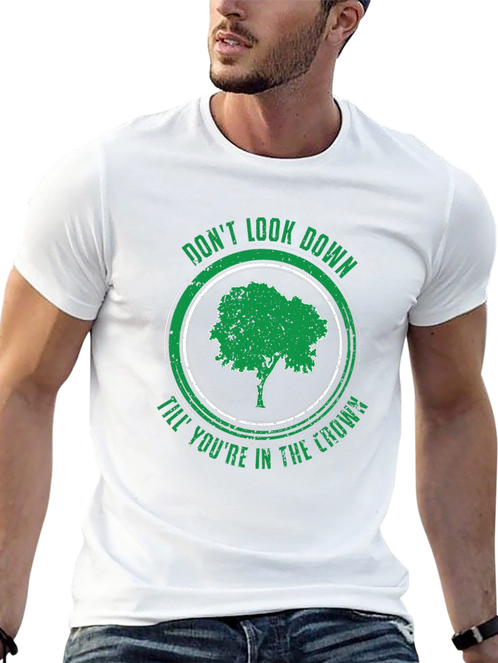 Dont Look Down Tree Graphic T-Shirt
