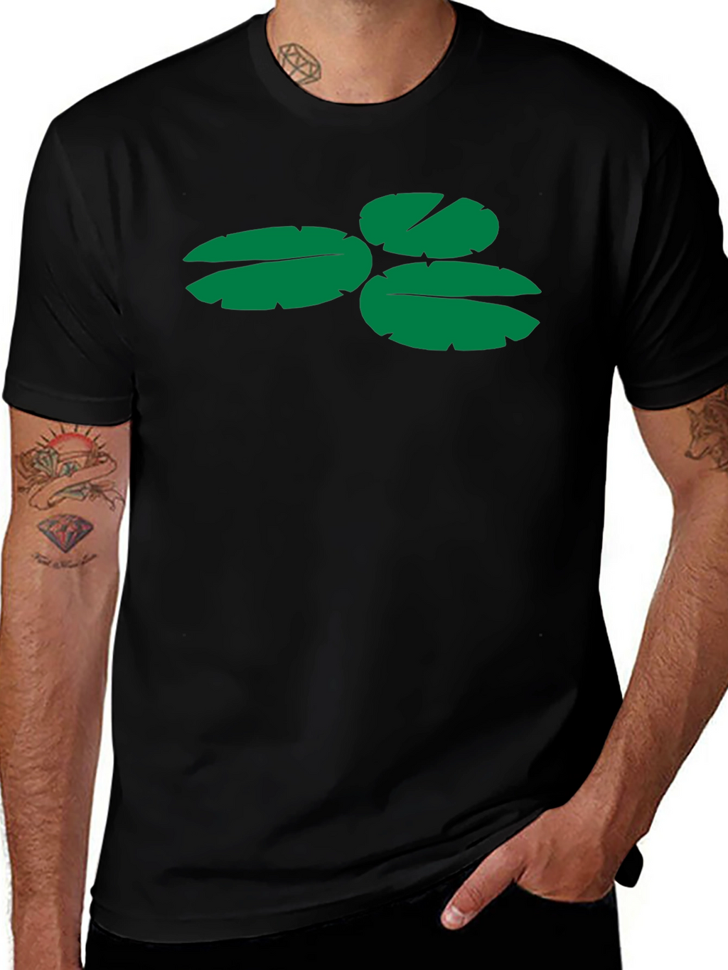 Lily Pad Graphic Tee - Black Casual Shirt