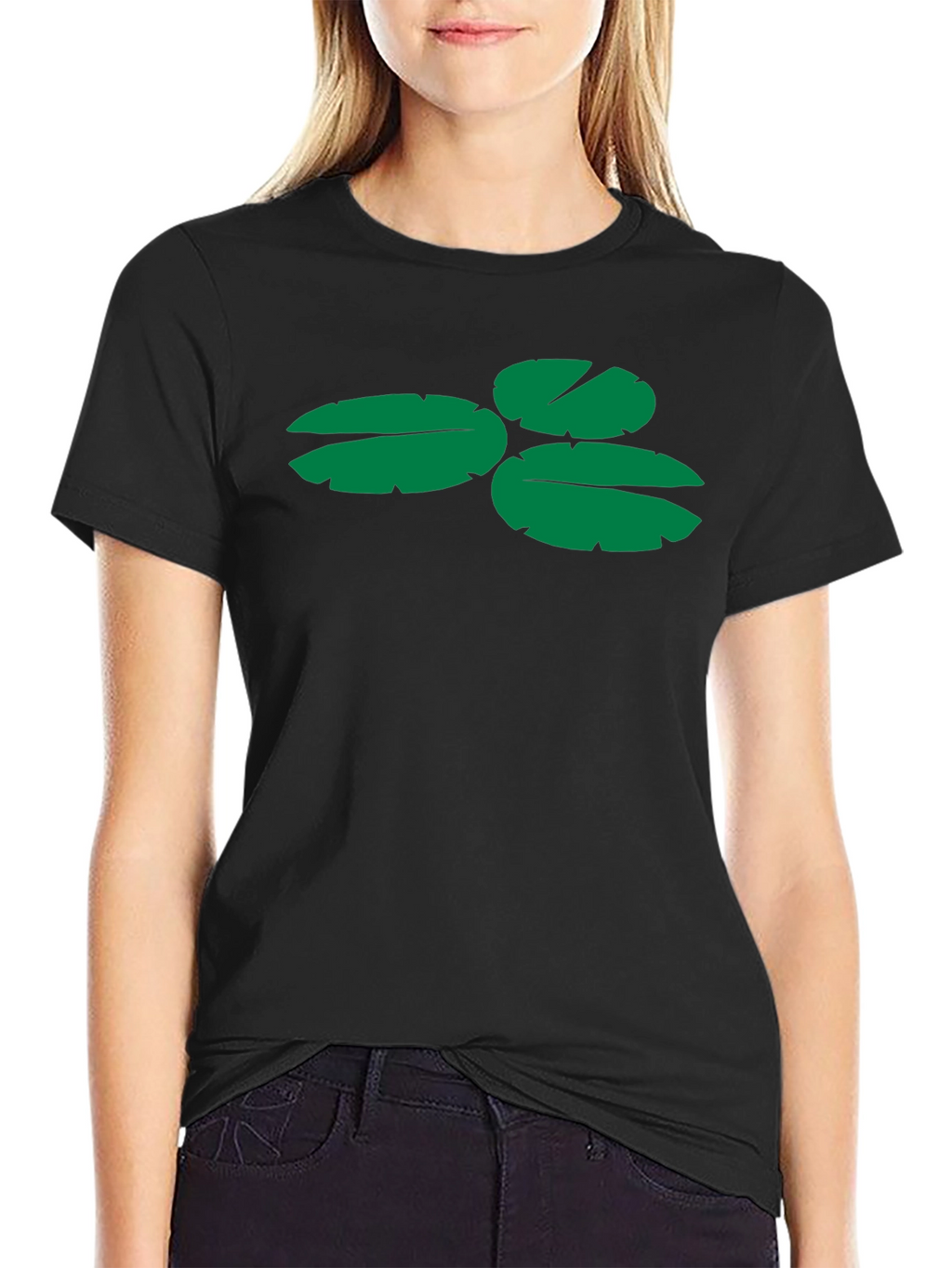 Lily Pad Graphic Tee - Black Casual Shirt