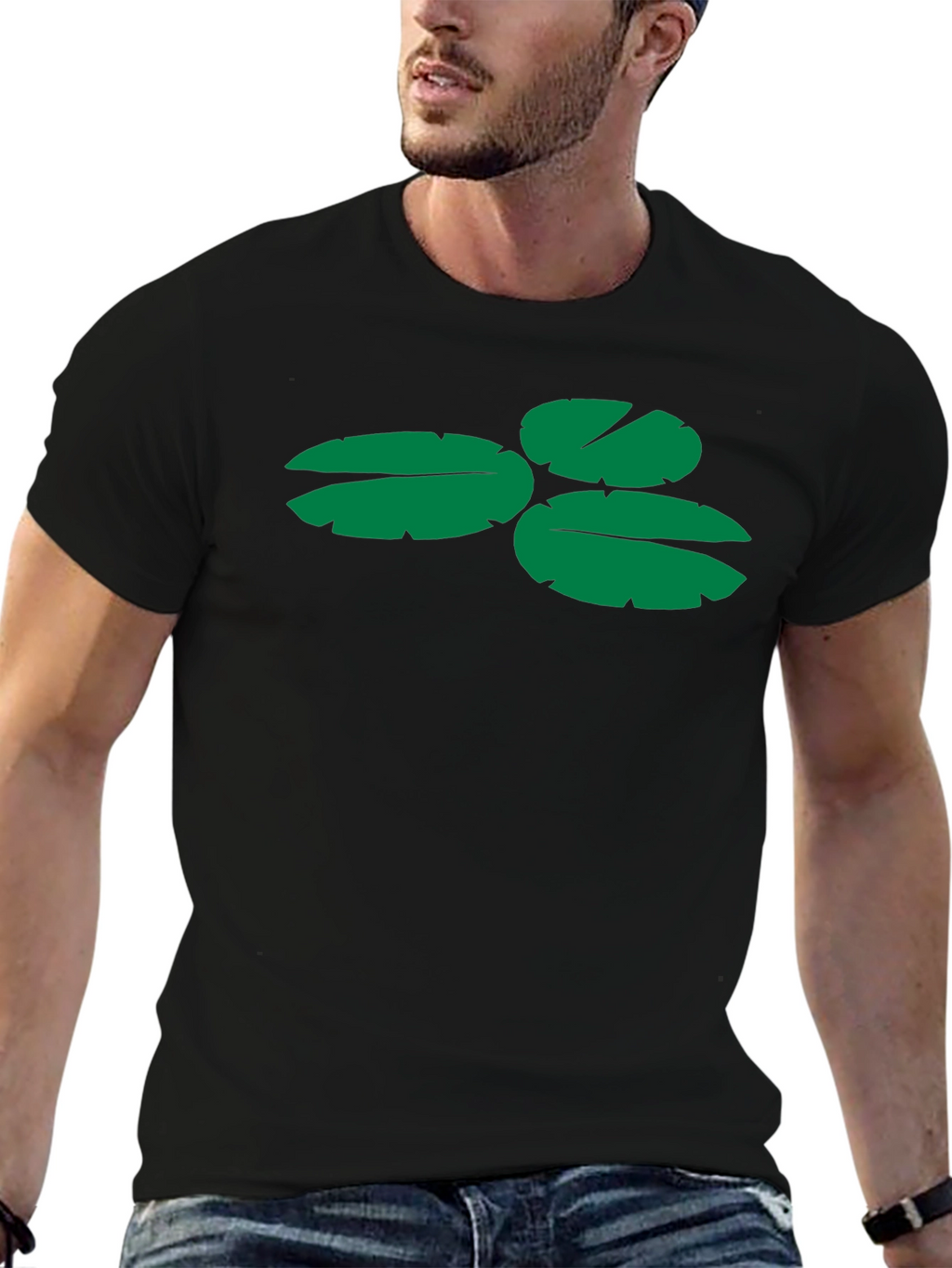 Lily Pad Graphic Tee - Black Casual Shirt