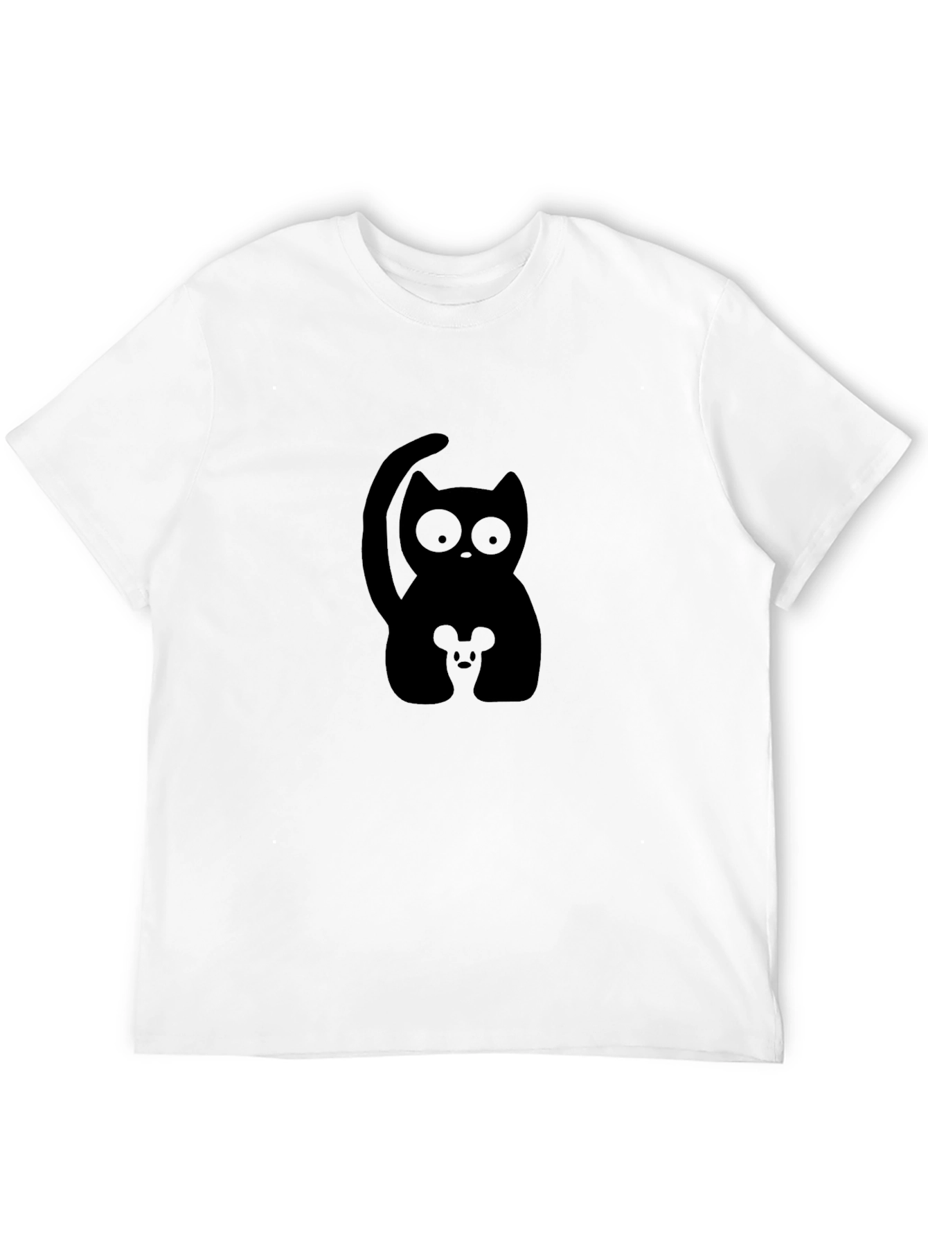 Cat and Mouse Graphic Tee - Black T-Shirt