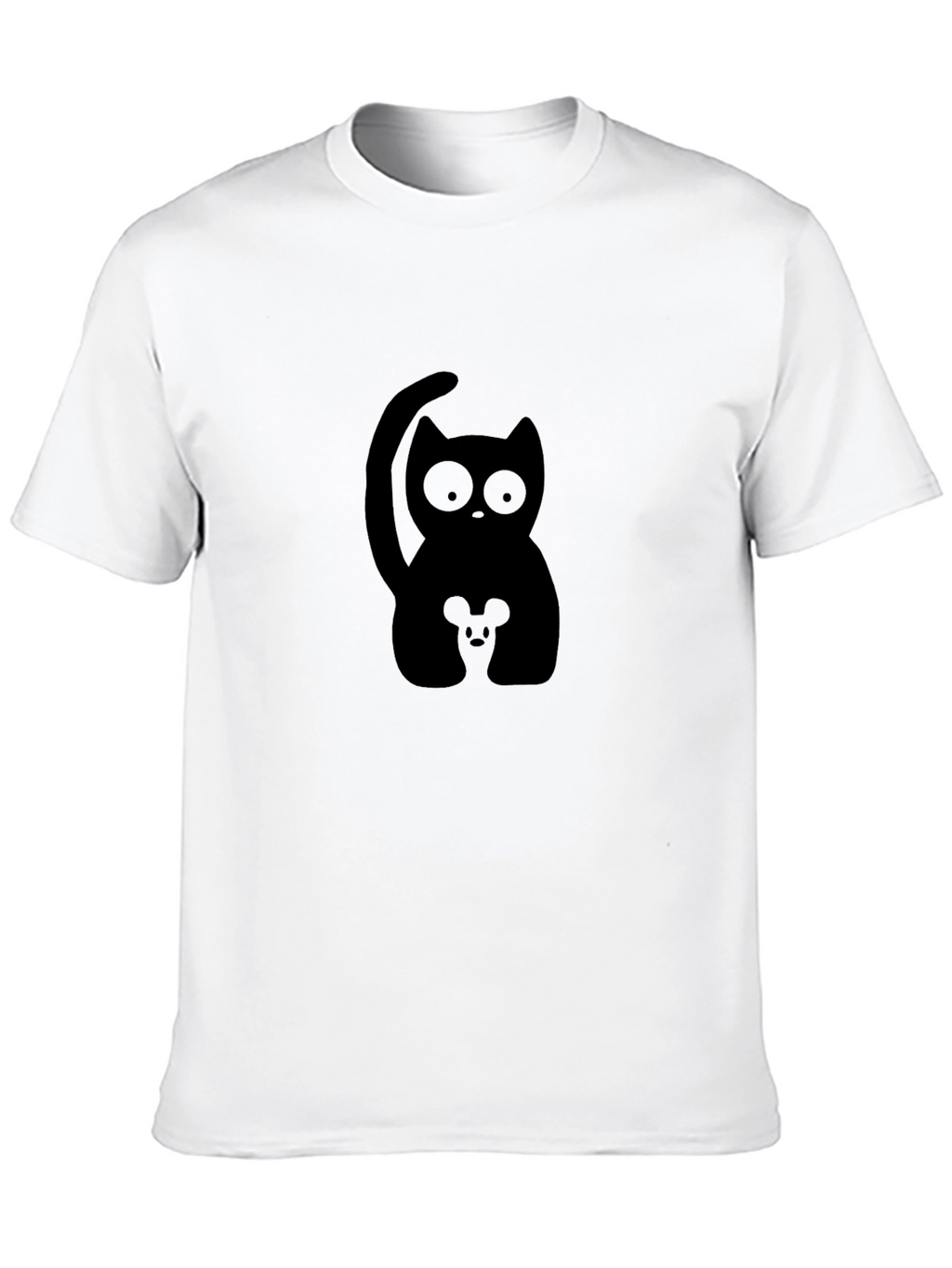 Cat and Mouse Graphic Tee - Black T-Shirt
